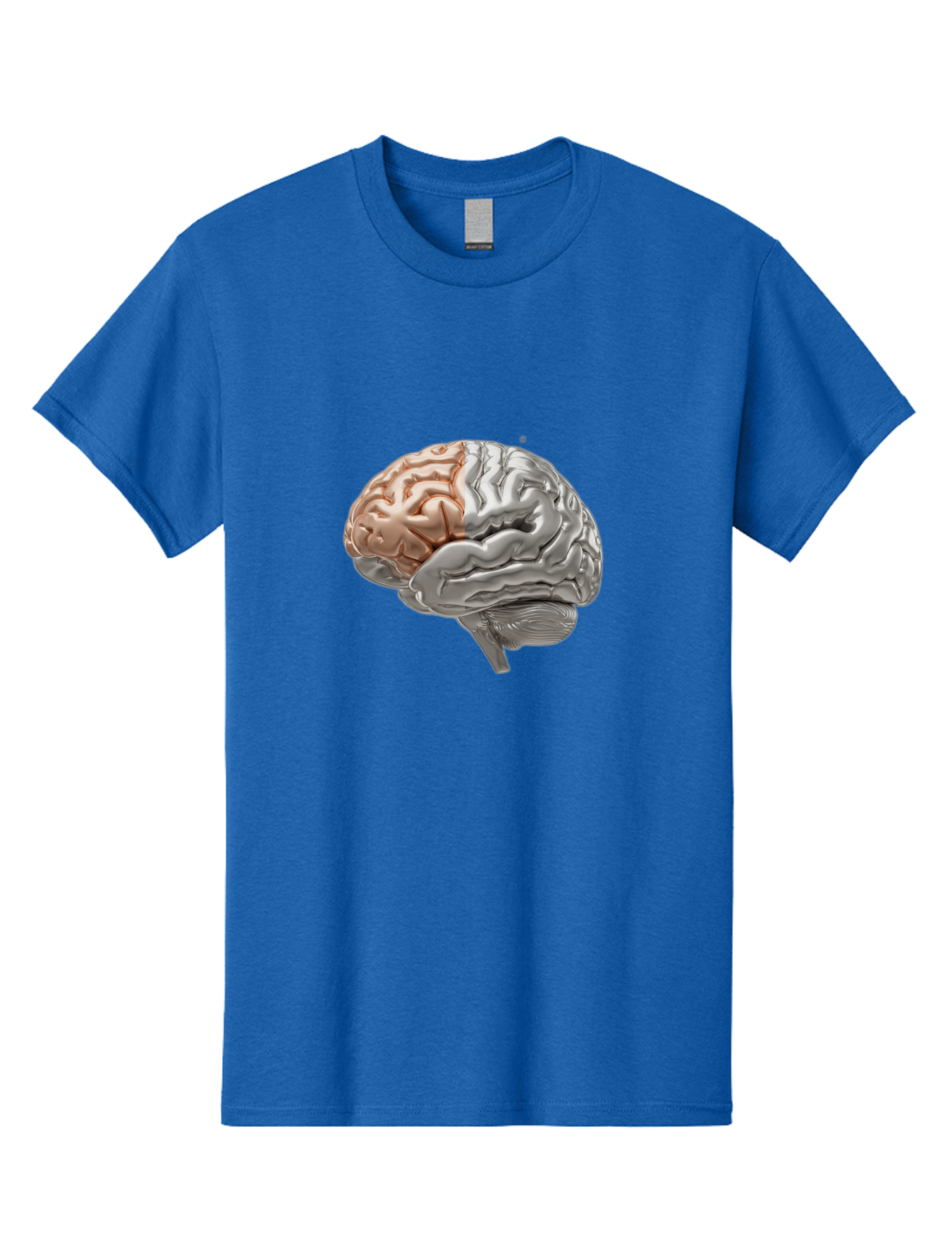 Human-Brain-6 Men'S Graphic Tee, 100% Cotton, Comfortable Casual Summer Wear, Machine Washable, Human Brain, Neuroscience, Cognitive Function, Brain Structure, Anatomy, Medical Illustration, Brain Scan, Neurological Study, Cognitive Psychology Baa844