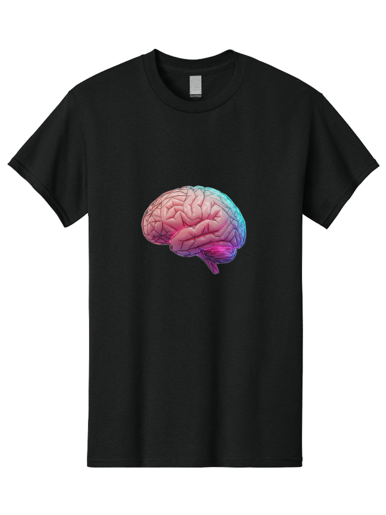 Human-Brain-7 Men'S Graphic Tee, 100% Cotton, Comfortable Casual Summer Wear, Machine Washable, Human Brain Illustration, Brain Anatomy, Neuroscience, Cognitive Function, Detailed Rendering, Colorful Brain, 3D Model, Medical Art, Baa845