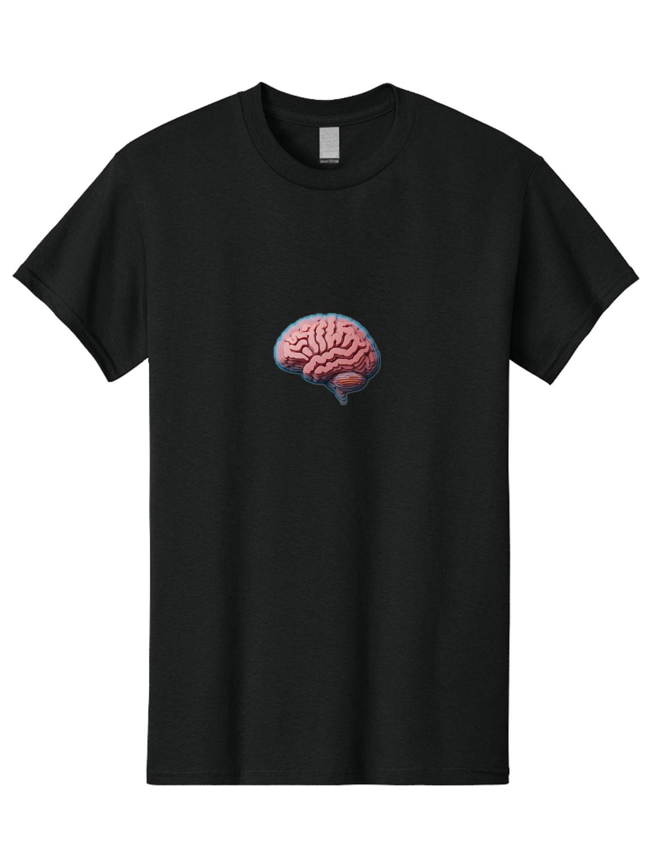 Human-Brain-8 Men'S Graphic Tee, 100% Cotton, Comfortable Casual Summer Wear, Machine Washable, Human Brain, Neuroscience Illustration, Cerebral Cortex, Brain Anatomy, Neural Pathways, Cognitive Function, Medical Art, Brain Structure Baa846