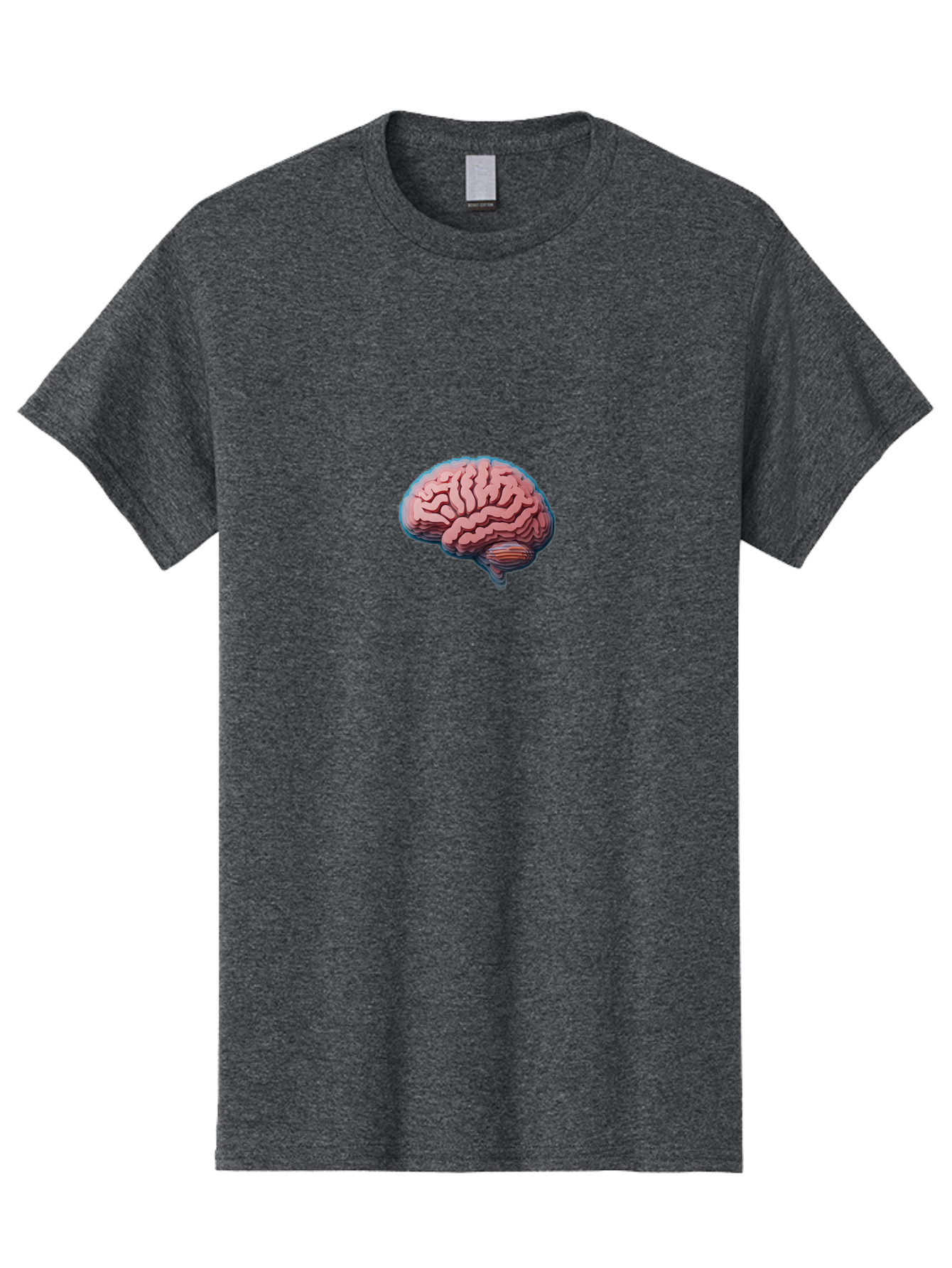 Human-Brain-8 Men'S Graphic Tee, 100% Cotton, Comfortable Casual Summer Wear, Machine Washable, Human Brain, Neuroscience Illustration, Cerebral Cortex, Brain Anatomy, Neural Pathways, Cognitive Function, Medical Art, Brain Structure Baa846
