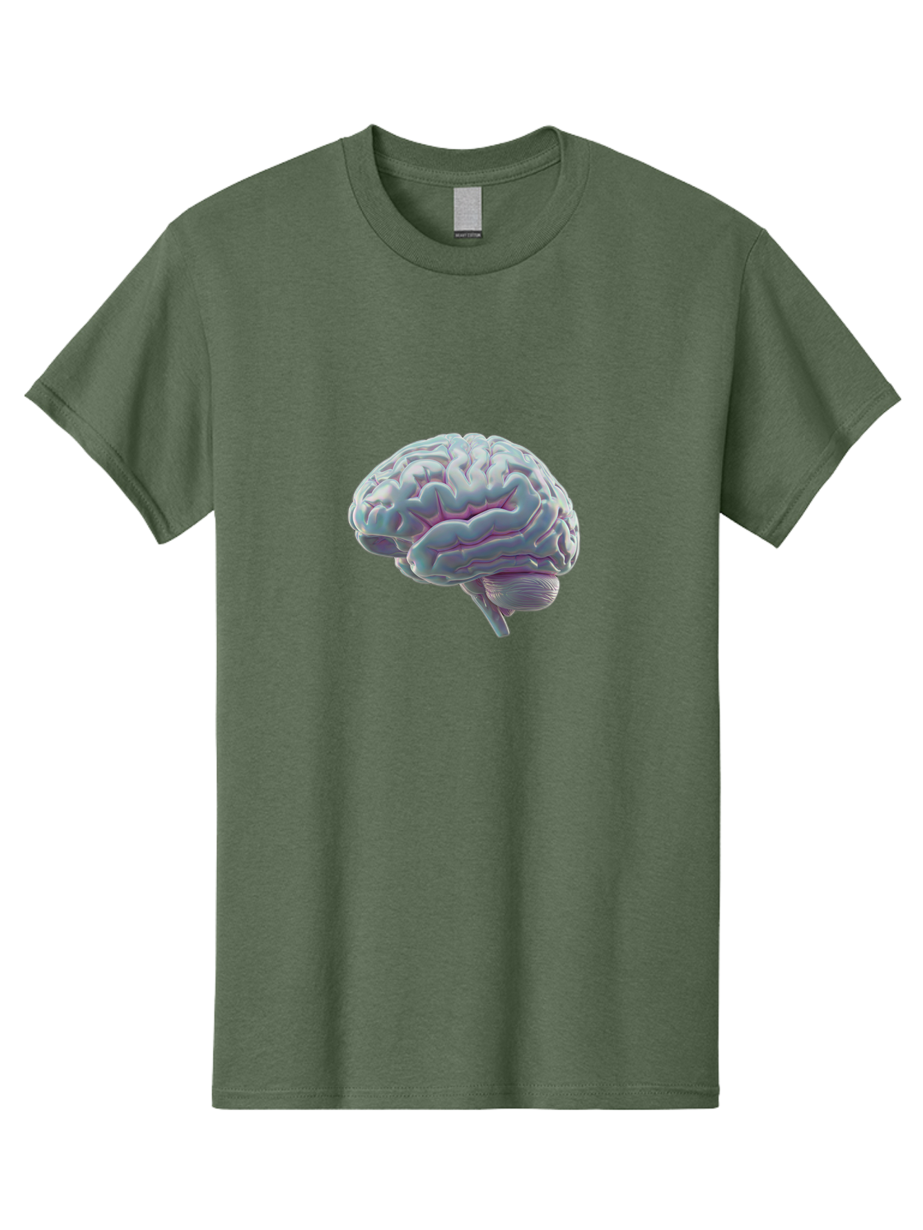 Human-Brain-9 Men'S Graphic Tee, 100% Cotton, Comfortable Casual Summer Wear, Machine Washable, Human Brain, Neuroscience, Cognitive Function, Brain Anatomy, Medical Illustration, 3D Rendering, Detailed Structure, Cerebral Cortex Baa847
