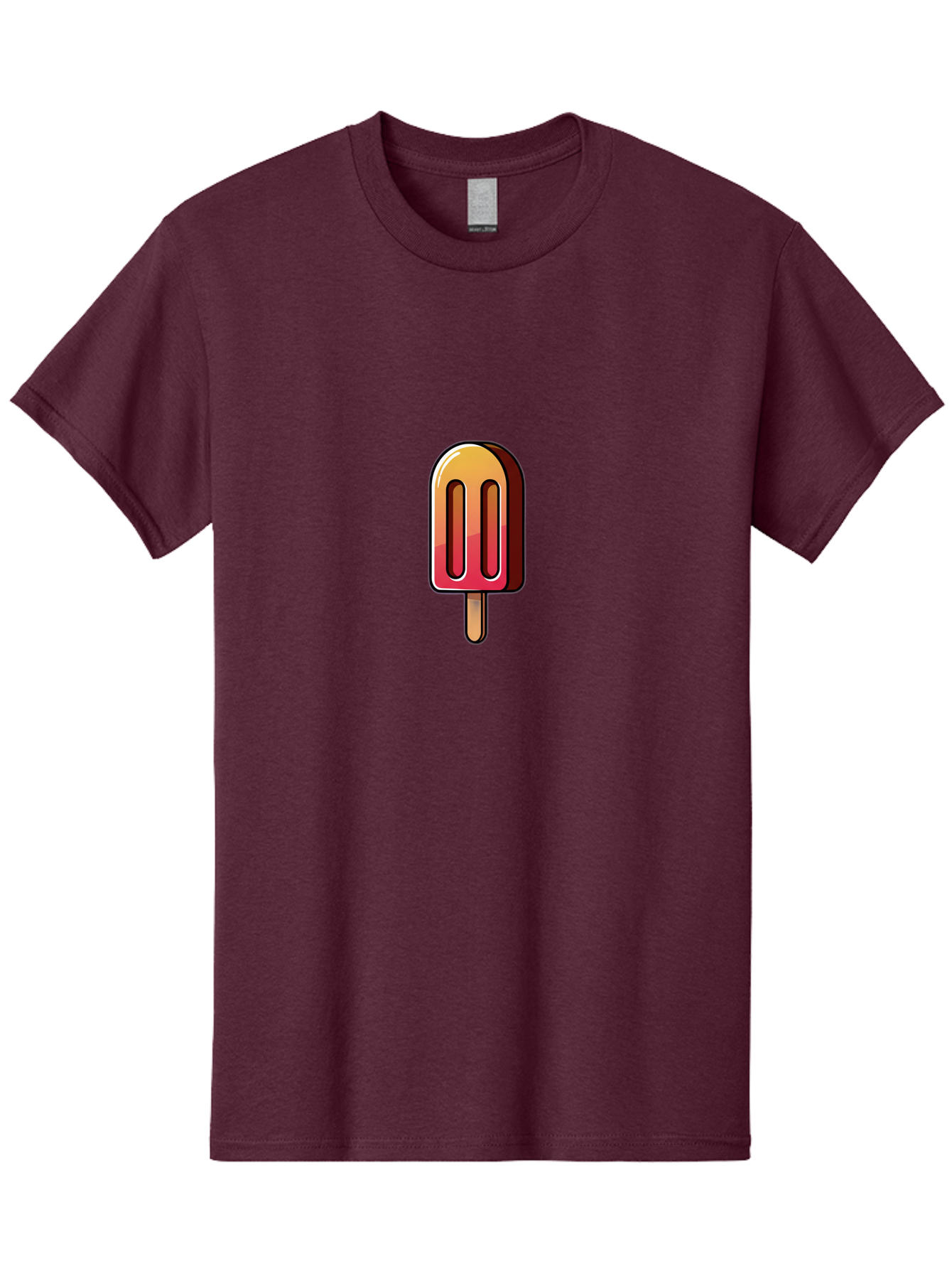 Ice-Popsicle Men'S Graphic Tee, 100% Cotton, Comfortable Casual Summer Wear, Machine Washable, Ice Popsicle, Summer Treat, Colorful Dessert, Refreshing Snack, Ice Cream On A Stick, Sweet Indulgence, Cold Pleasure, Fruity Flavor Baa879