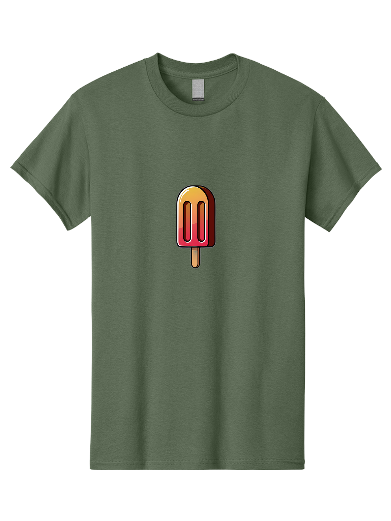 Ice-Popsicle Men'S Graphic Tee, 100% Cotton, Comfortable Casual Summer Wear, Machine Washable, Ice Popsicle, Summer Treat, Colorful Dessert, Refreshing Snack, Ice Cream On A Stick, Sweet Indulgence, Cold Pleasure, Fruity Flavor Baa879