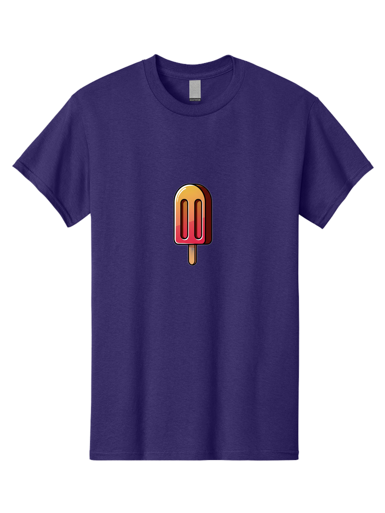 Ice-Popsicle Men'S Graphic Tee, 100% Cotton, Comfortable Casual Summer Wear, Machine Washable, Ice Popsicle, Summer Treat, Colorful Dessert, Refreshing Snack, Ice Cream On A Stick, Sweet Indulgence, Cold Pleasure, Fruity Flavor Baa879
