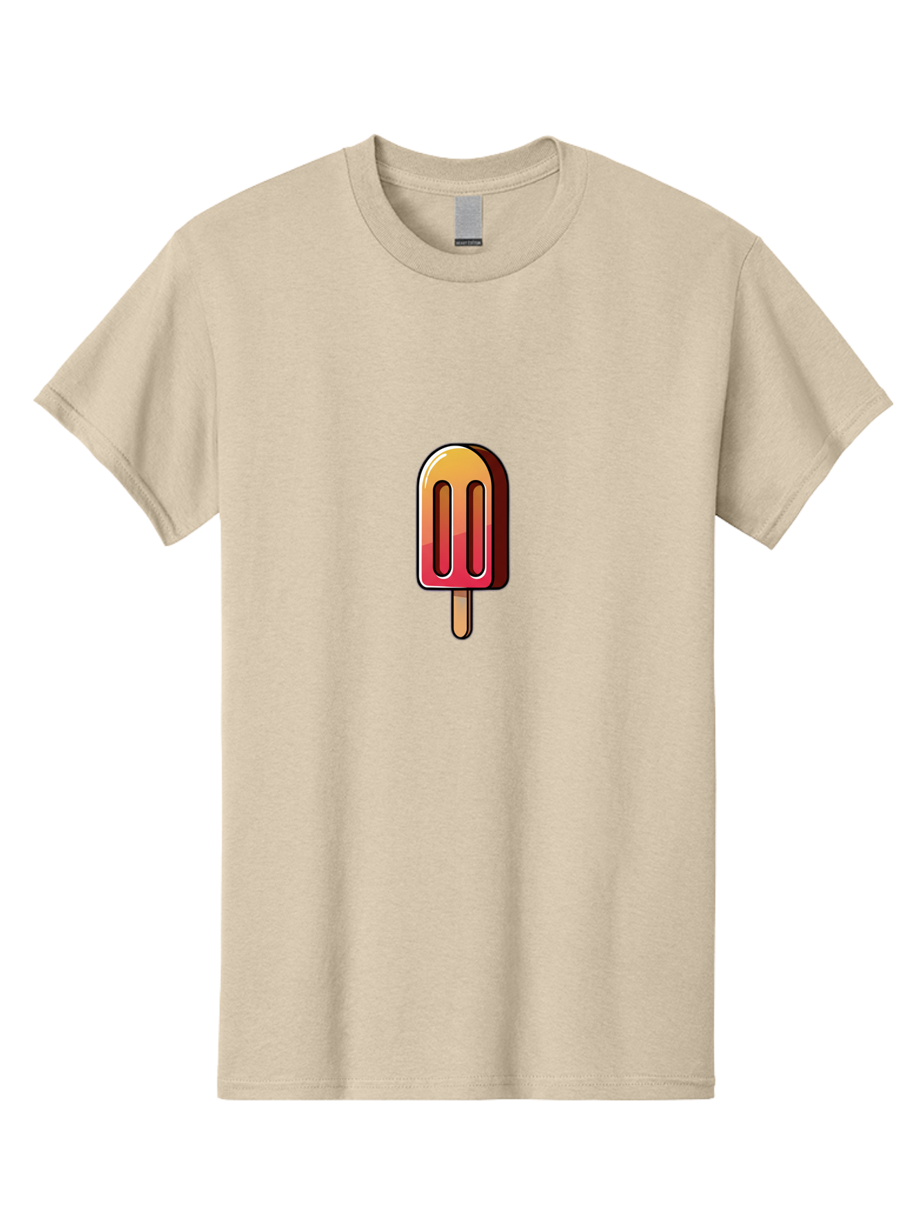 Ice-Popsicle Men'S Graphic Tee, 100% Cotton, Comfortable Casual Summer Wear, Machine Washable, Ice Popsicle, Summer Treat, Colorful Dessert, Refreshing Snack, Ice Cream On A Stick, Sweet Indulgence, Cold Pleasure, Fruity Flavor Baa879
