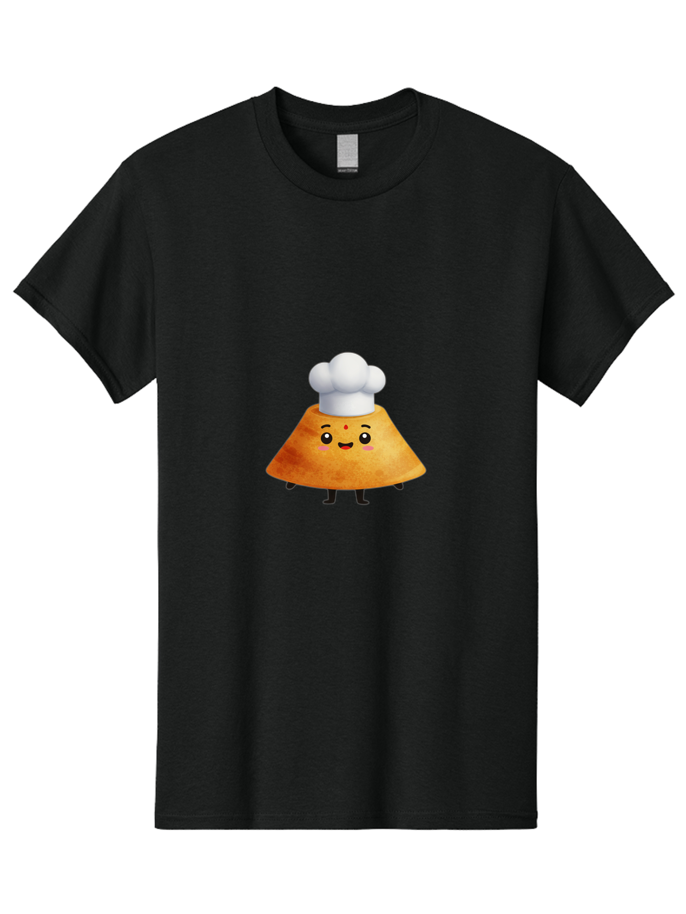 Idli-Character Men'S Graphic Tee, 100% Cotton, Comfortable Casual Summer Wear, Machine Washable, Cartoonish Representation, Sambar Vada Masala, South Indian Cuisine, Cute Character, Chef Hat, Traditional Dish, Vada, South Indian Food Baa880