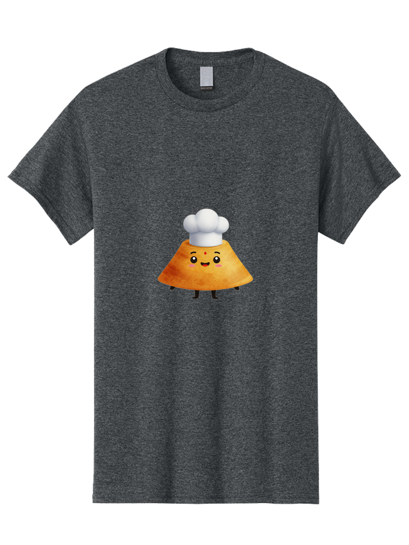Idli-Character Men'S Graphic Tee, 100% Cotton, Comfortable Casual Summer Wear, Machine Washable, Cartoonish Representation, Sambar Vada Masala, South Indian Cuisine, Cute Character, Chef Hat, Traditional Dish, Vada, South Indian Food Baa880