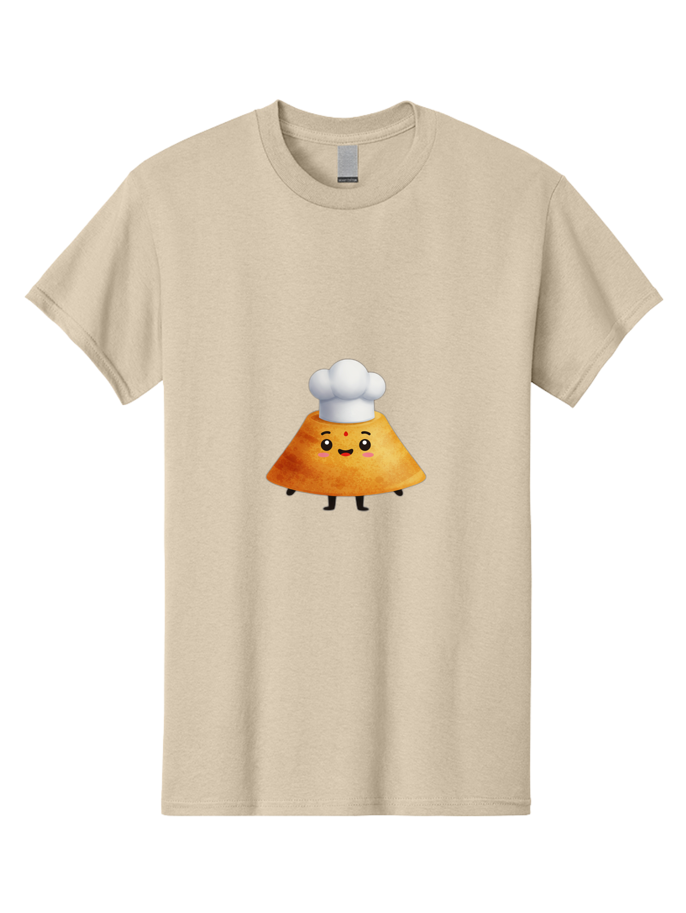 Idli-Character Men'S Graphic Tee, 100% Cotton, Comfortable Casual Summer Wear, Machine Washable, Cartoonish Representation, Sambar Vada Masala, South Indian Cuisine, Cute Character, Chef Hat, Traditional Dish, Vada, South Indian Food Baa880