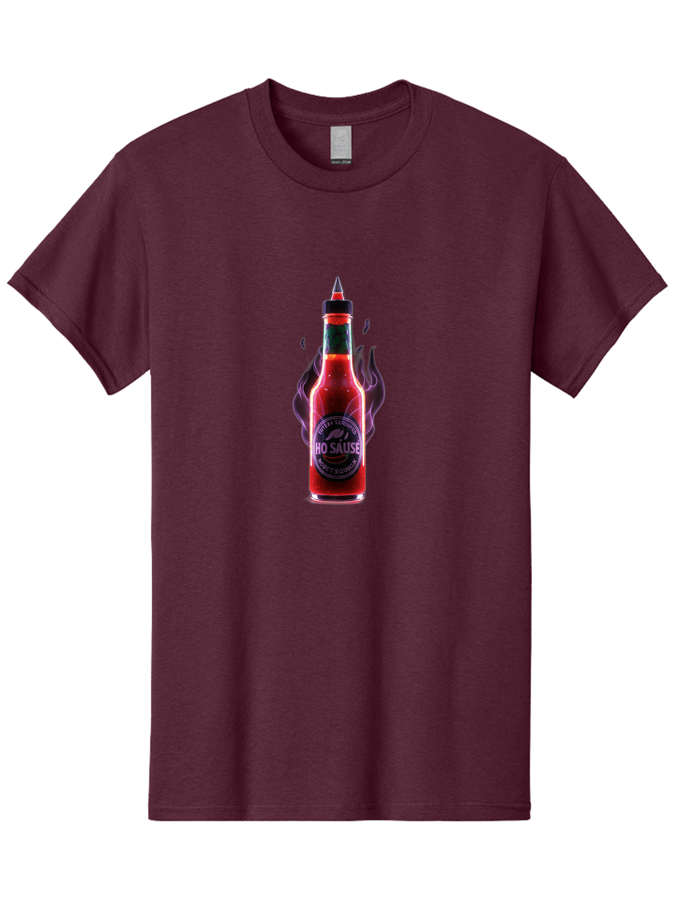 Iho-Sause Men'S Graphic Tee, 100% Cotton, Comfortable Casual Summer Wear, Machine Washable, Hot Sauce, Chili Pepper, Spicy Condiment, Red Sauce, Hot And Spicy, Fiery Flavor, Gourmet Hot Sauce, Condiment Bottle, Sauce Bottle, Chili Sauce, Baa881