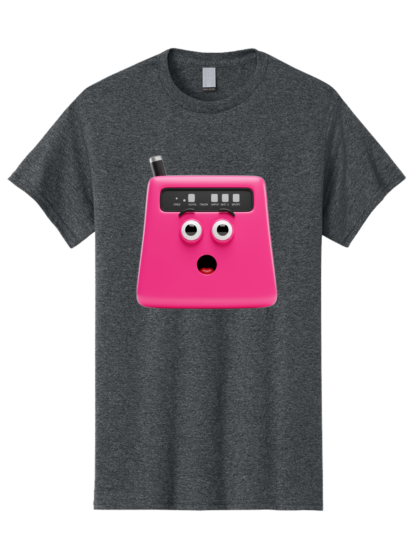 Kandou-Robot Men'S Graphic Tee, 100% Cotton, Comfortable Casual Summer Wear, Machine Washable, Pink Robot, Cute Face, Control Panel, Futuristic, Robotic Eyes, Tech Gadget, Innovative Design, Robotics, Electronic Device, Modern Technology Baa896