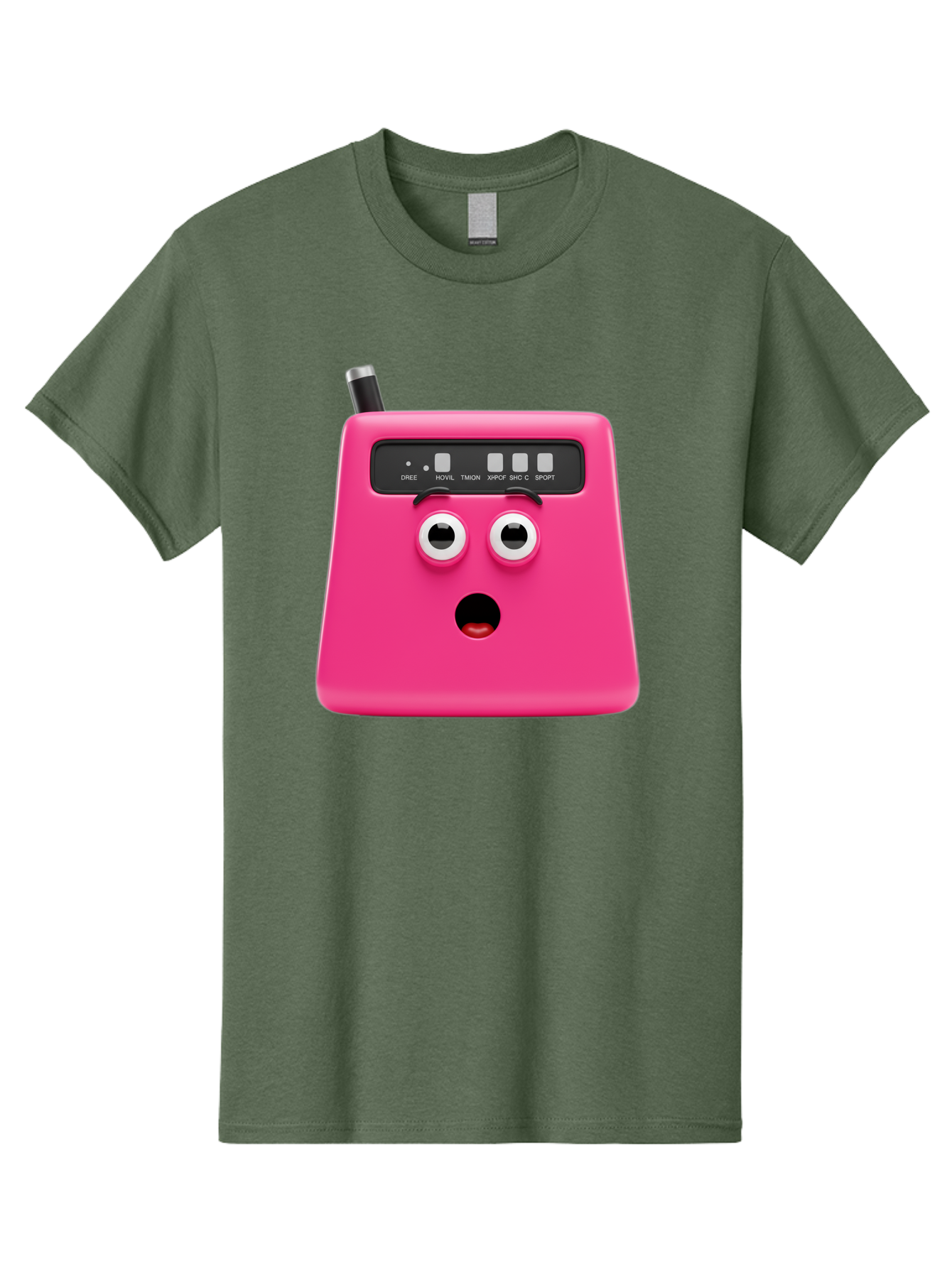 Kandou-Robot Men'S Graphic Tee, 100% Cotton, Comfortable Casual Summer Wear, Machine Washable, Pink Robot, Cute Face, Control Panel, Futuristic, Robotic Eyes, Tech Gadget, Innovative Design, Robotics, Electronic Device, Modern Technology Baa896