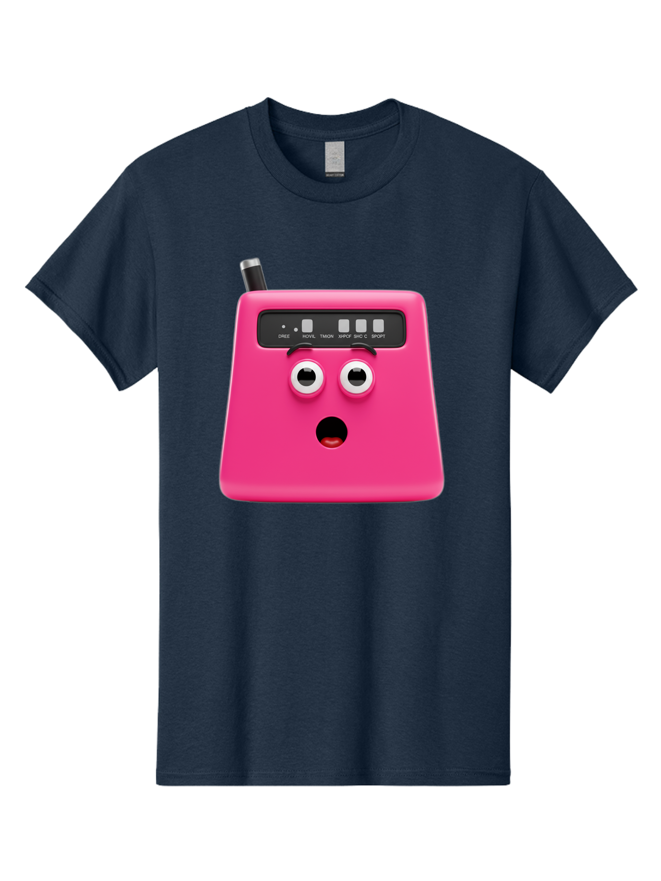 Kandou-Robot Men'S Graphic Tee, 100% Cotton, Comfortable Casual Summer Wear, Machine Washable, Pink Robot, Cute Face, Control Panel, Futuristic, Robotic Eyes, Tech Gadget, Innovative Design, Robotics, Electronic Device, Modern Technology Baa896