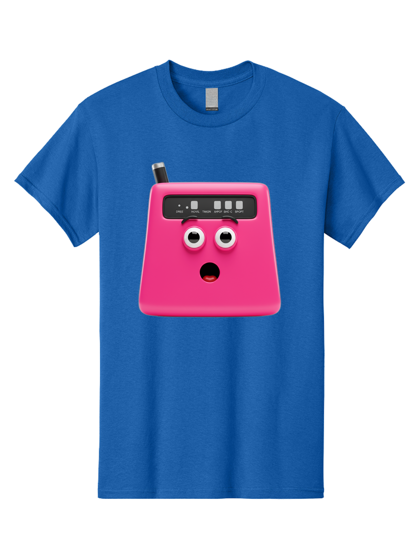 Kandou-Robot Men'S Graphic Tee, 100% Cotton, Comfortable Casual Summer Wear, Machine Washable, Pink Robot, Cute Face, Control Panel, Futuristic, Robotic Eyes, Tech Gadget, Innovative Design, Robotics, Electronic Device, Modern Technology Baa896