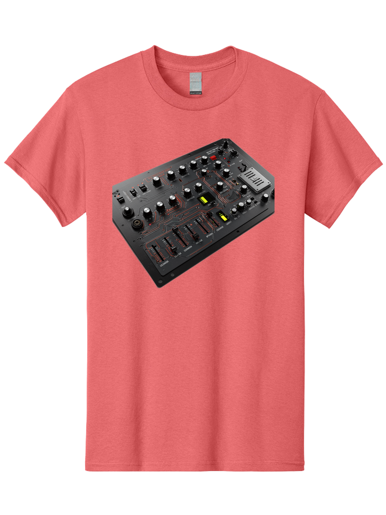 Korg-Minilogue-1 Men'S Graphic Tee, 100% Cotton, Comfortable Casual Summer Wear, Machine Washable, Korg Minilogue Synthesizer, Sound Design, Music Production, Analog Synthesizer, Audio Equipment, Electronic Music Gear, Knobs, Sliders, Buttons, Baa904