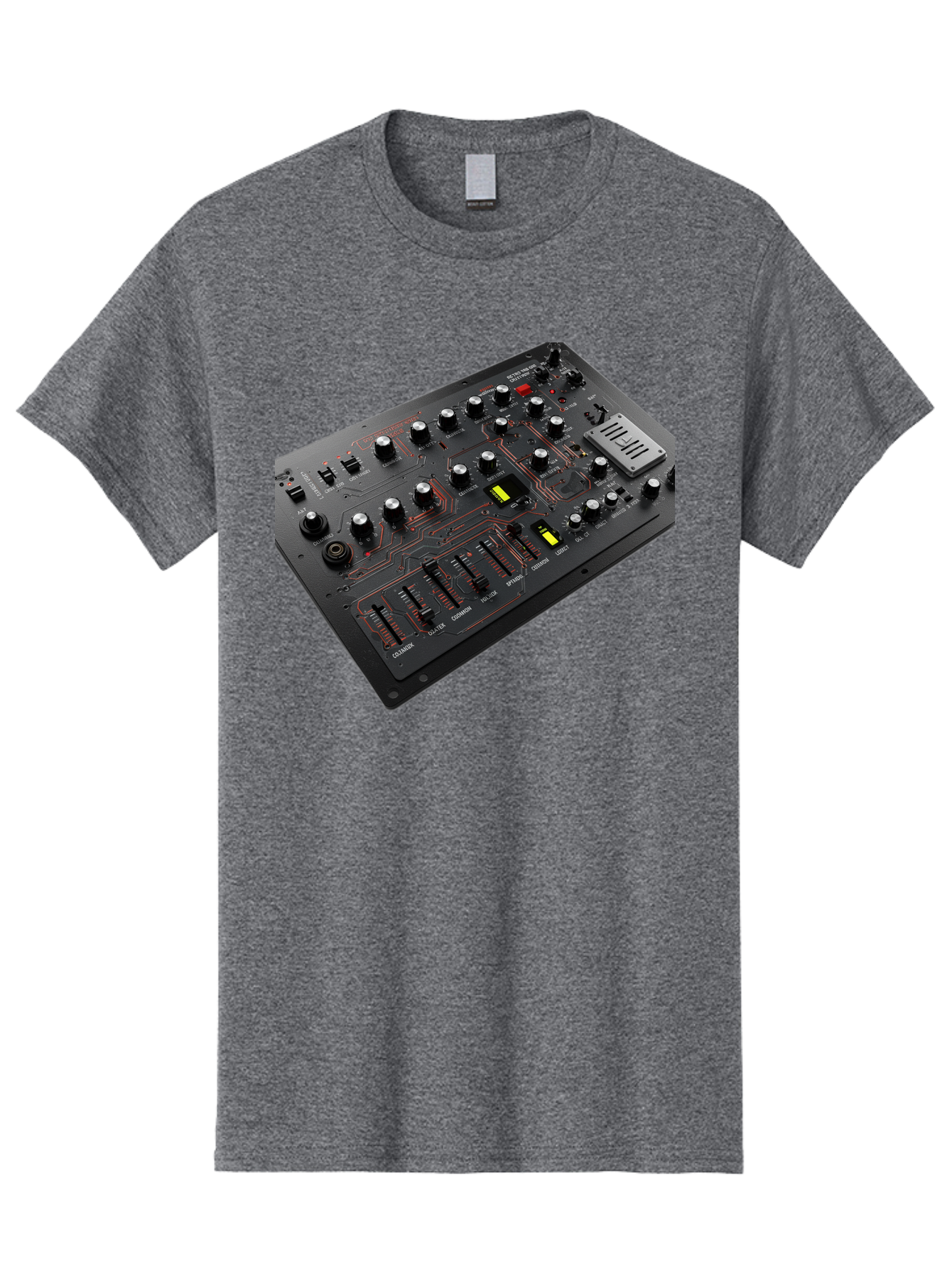 Korg-Minilogue-1 Men'S Graphic Tee, 100% Cotton, Comfortable Casual Summer Wear, Machine Washable, Korg Minilogue Synthesizer, Sound Design, Music Production, Analog Synthesizer, Audio Equipment, Electronic Music Gear, Knobs, Sliders, Buttons, Baa904