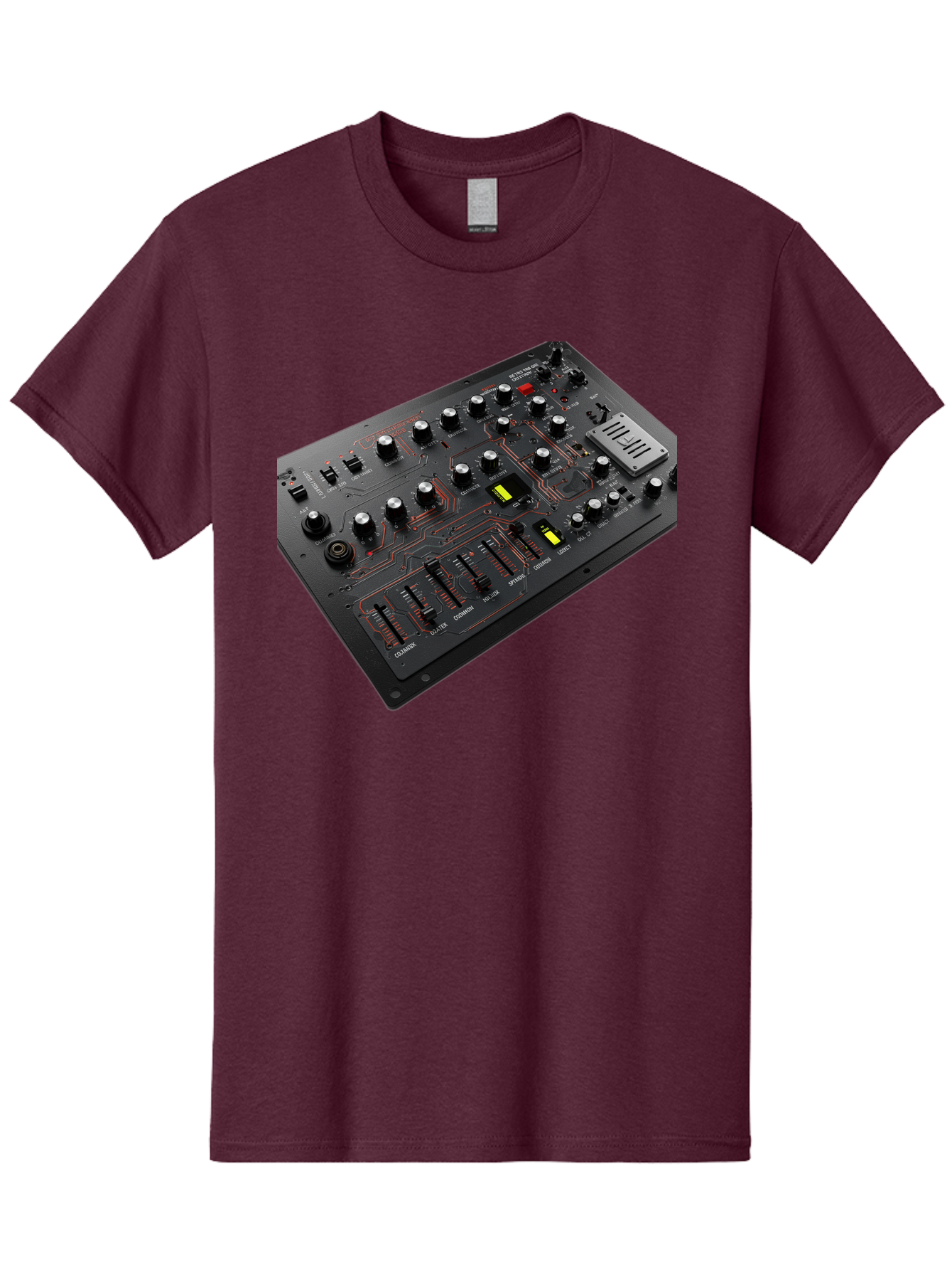 Korg-Minilogue-1 Men'S Graphic Tee, 100% Cotton, Comfortable Casual Summer Wear, Machine Washable, Korg Minilogue Synthesizer, Sound Design, Music Production, Analog Synthesizer, Audio Equipment, Electronic Music Gear, Knobs, Sliders, Buttons, Baa904