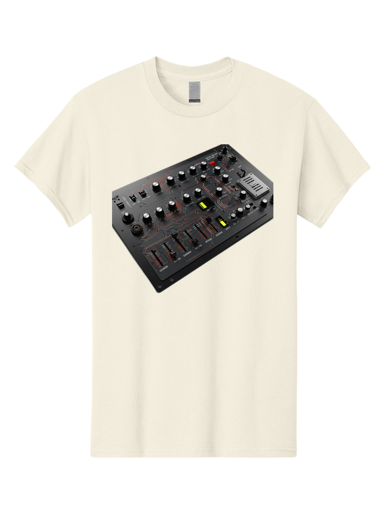Korg-Minilogue-1 Men'S Graphic Tee, 100% Cotton, Comfortable Casual Summer Wear, Machine Washable, Korg Minilogue Synthesizer, Sound Design, Music Production, Analog Synthesizer, Audio Equipment, Electronic Music Gear, Knobs, Sliders, Buttons, Baa904