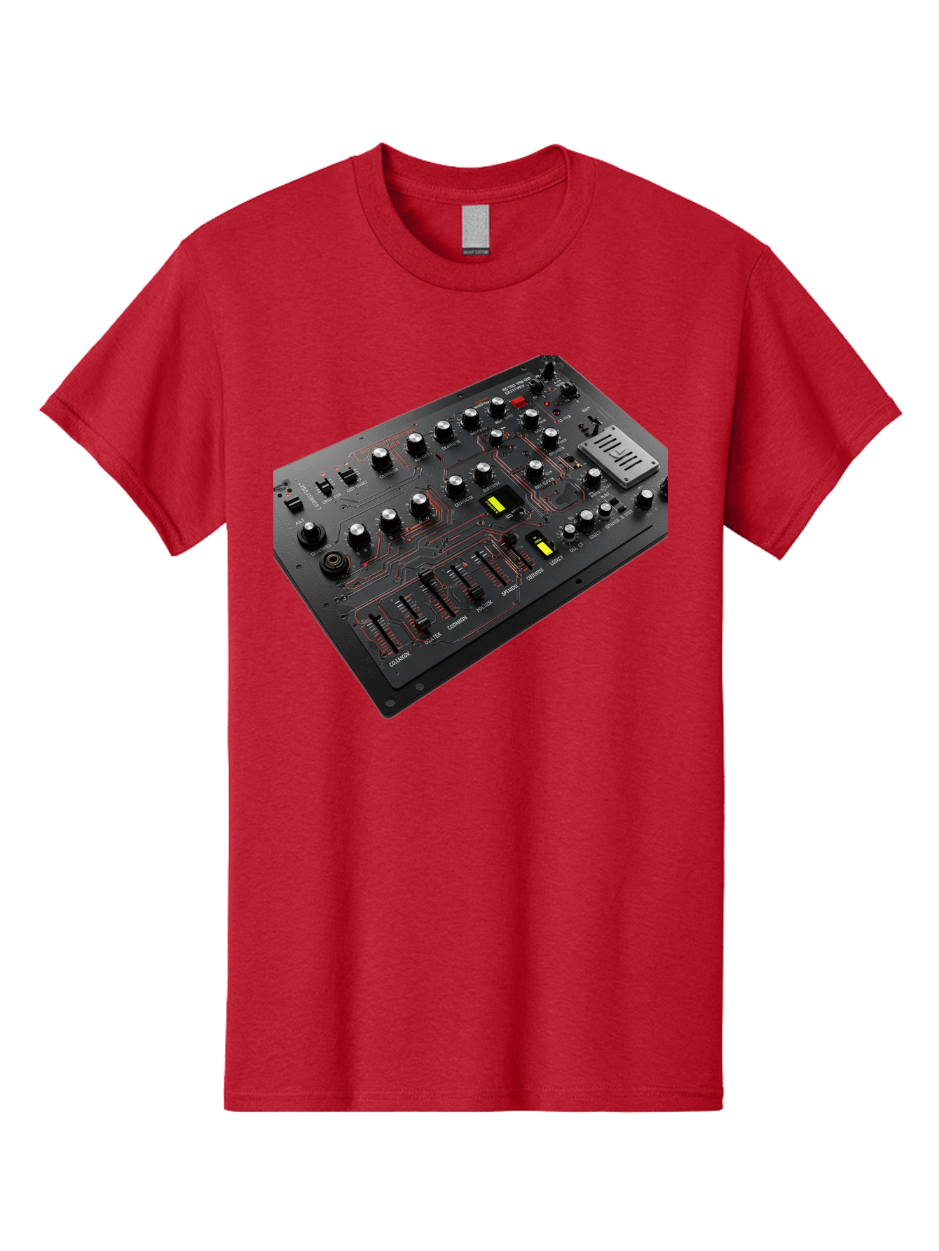 Korg-Minilogue-1 Men'S Graphic Tee, 100% Cotton, Comfortable Casual Summer Wear, Machine Washable, Korg Minilogue Synthesizer, Sound Design, Music Production, Analog Synthesizer, Audio Equipment, Electronic Music Gear, Knobs, Sliders, Buttons, Baa904