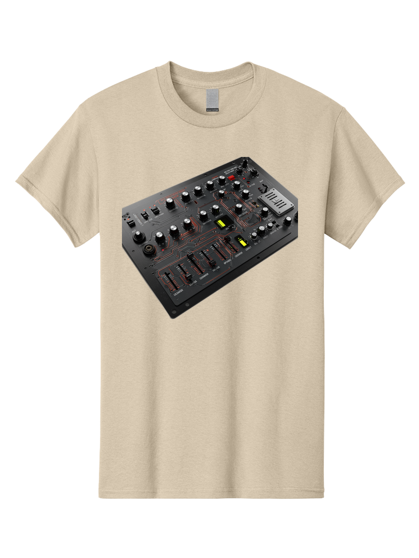 Korg-Minilogue-1 Men'S Graphic Tee, 100% Cotton, Comfortable Casual Summer Wear, Machine Washable, Korg Minilogue Synthesizer, Sound Design, Music Production, Analog Synthesizer, Audio Equipment, Electronic Music Gear, Knobs, Sliders, Buttons, Baa904