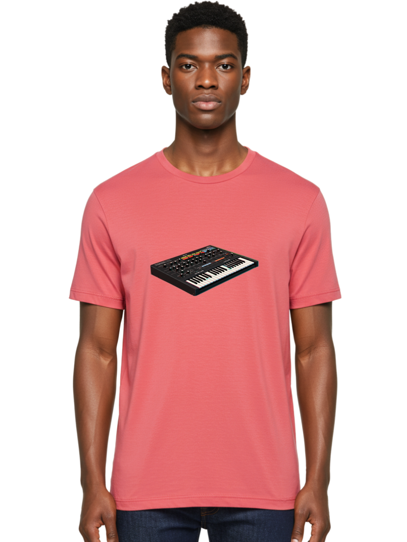 Korg-Minilogue-2 Men'S Graphic Tee, 100% Cotton, Comfortable Casual Summer Wear, Machine Washable, Synthesizer Keyboard, Music Production, Sound Design, Analog Synthesizer, Electronic Music, Musical Instrument, Korg Synthesizer, Baa905