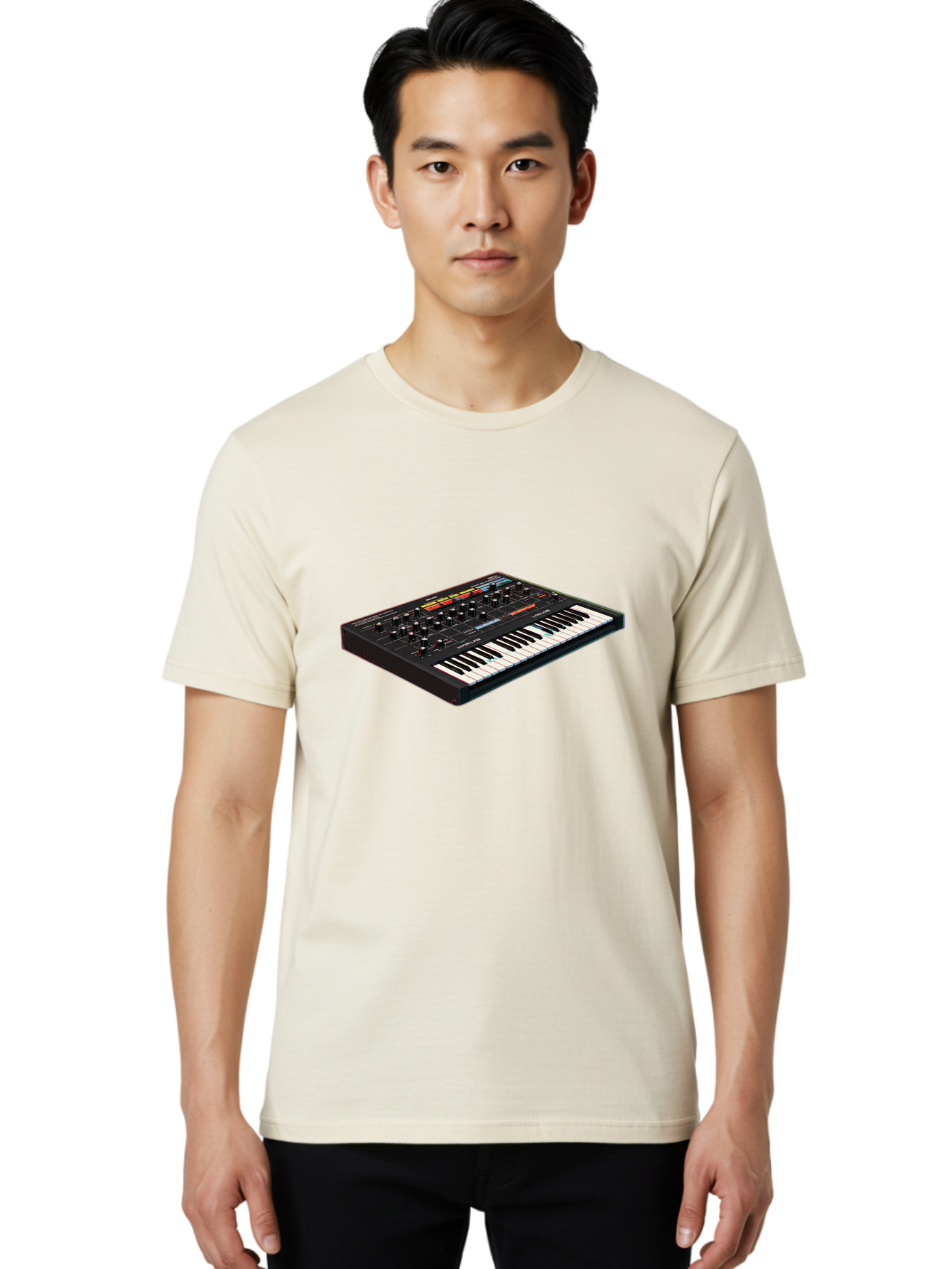 Korg-Minilogue-2 Men'S Graphic Tee, 100% Cotton, Comfortable Casual Summer Wear, Machine Washable, Synthesizer Keyboard, Music Production, Sound Design, Analog Synthesizer, Electronic Music, Musical Instrument, Korg Synthesizer, Baa905