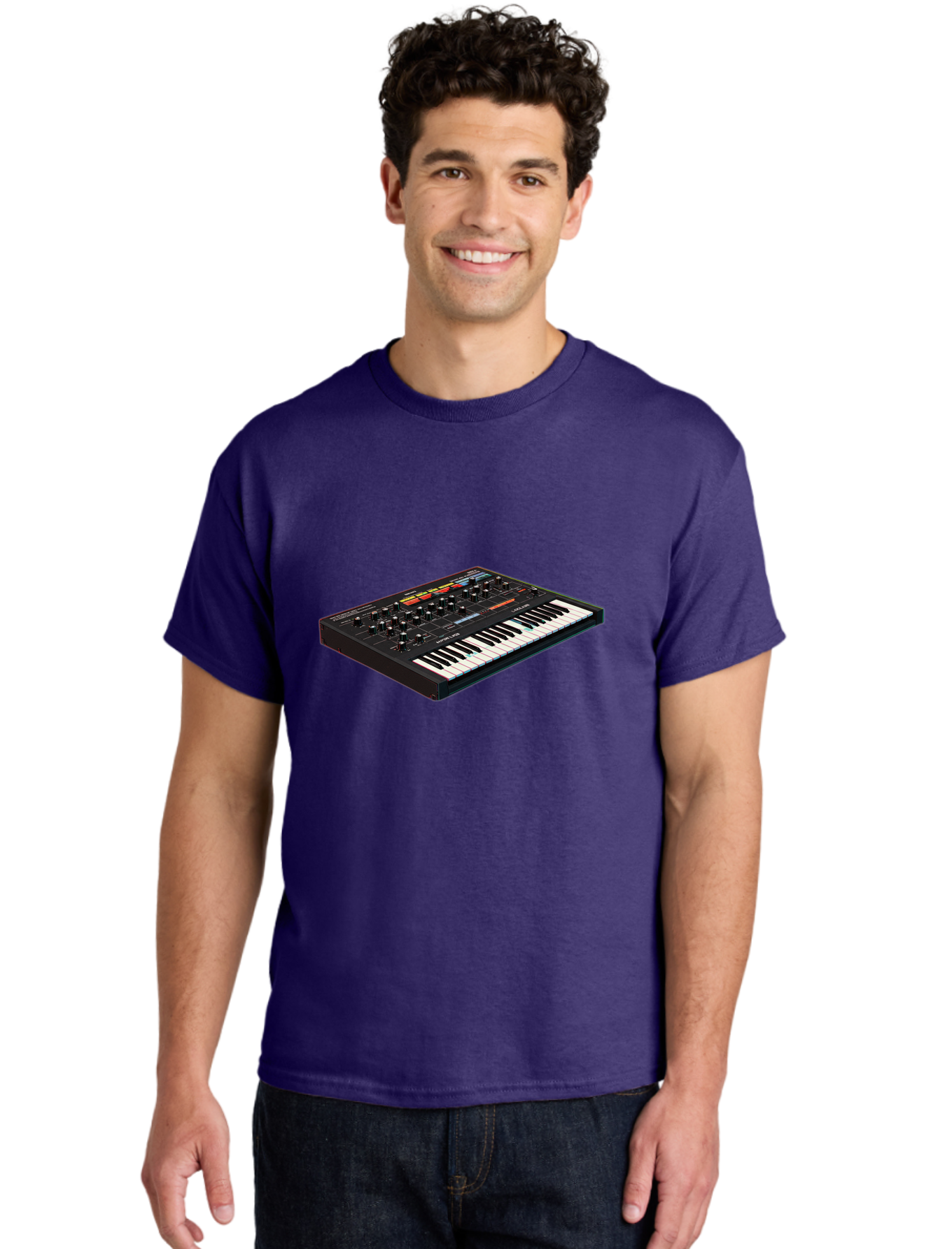 Korg-Minilogue-2 Men'S Graphic Tee, 100% Cotton, Comfortable Casual Summer Wear, Machine Washable, Synthesizer Keyboard, Music Production, Sound Design, Analog Synthesizer, Electronic Music, Musical Instrument, Korg Synthesizer, Baa905