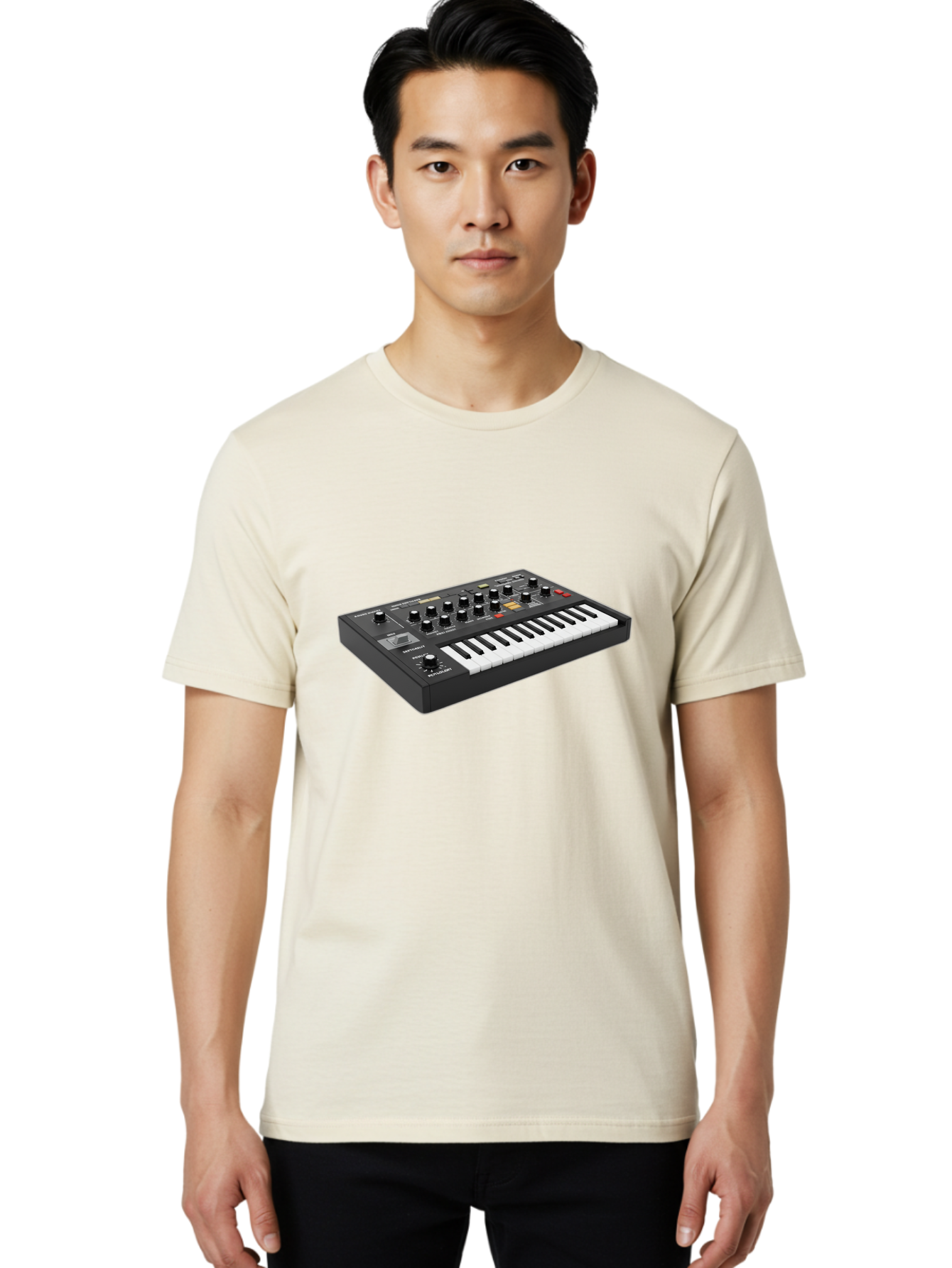 Korg-Minilogue-3 Men'S Graphic Tee, 100% Cotton, Comfortable Casual Summer Wear, Machine Washable, Korg Minilogue Synthesizer, Music Production Equipment, Sound Design Tools, Analog Synthesizer, Electronic Music Gear, Audio Processing Units, Baa906