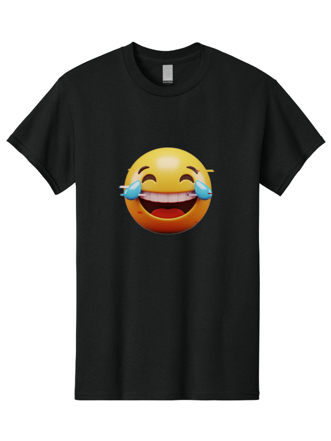 Laughing-Emoji Men'S Graphic Tee, 100% Cotton, Comfortable Casual Summer Wear, Machine Washable, Laughing Face, Happy Emoji, Joyful Expression, Smiling Face, Tears Of Joy, Funny Moment Baa915