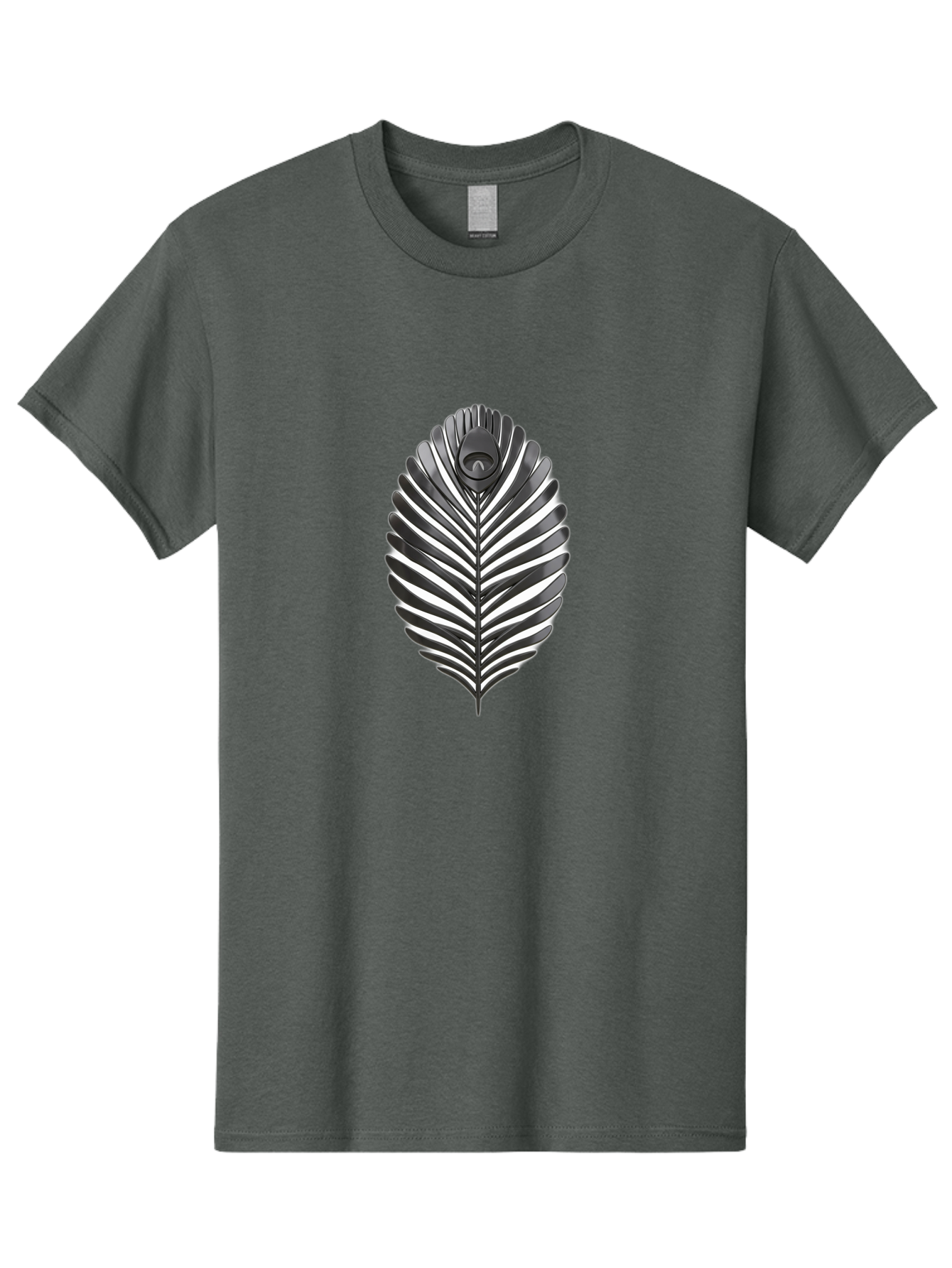 Leaf-Logo Men'S Graphic Tee, 100% Cotton, Comfortable Casual Summer Wear, Machine Washable, Leaf With Wings, Mythical Creature, Fantasy Art, Abstract Design, Nature-Inspired, Surrealism, Organic Shapes, Symbolic Representation Baa918