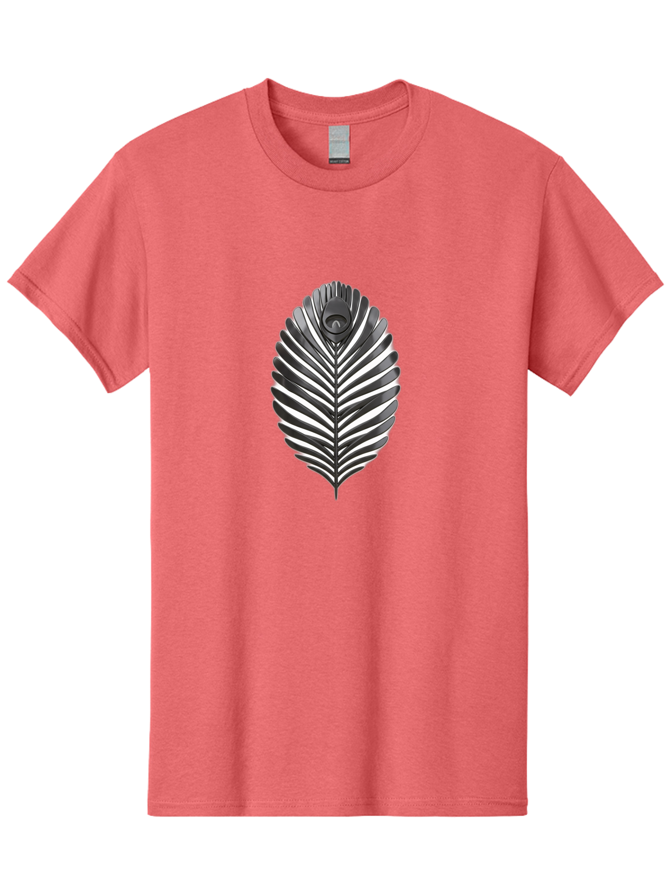 Leaf-Logo Men'S Graphic Tee, 100% Cotton, Comfortable Casual Summer Wear, Machine Washable, Leaf With Wings, Mythical Creature, Fantasy Art, Abstract Design, Nature-Inspired, Surrealism, Organic Shapes, Symbolic Representation Baa918