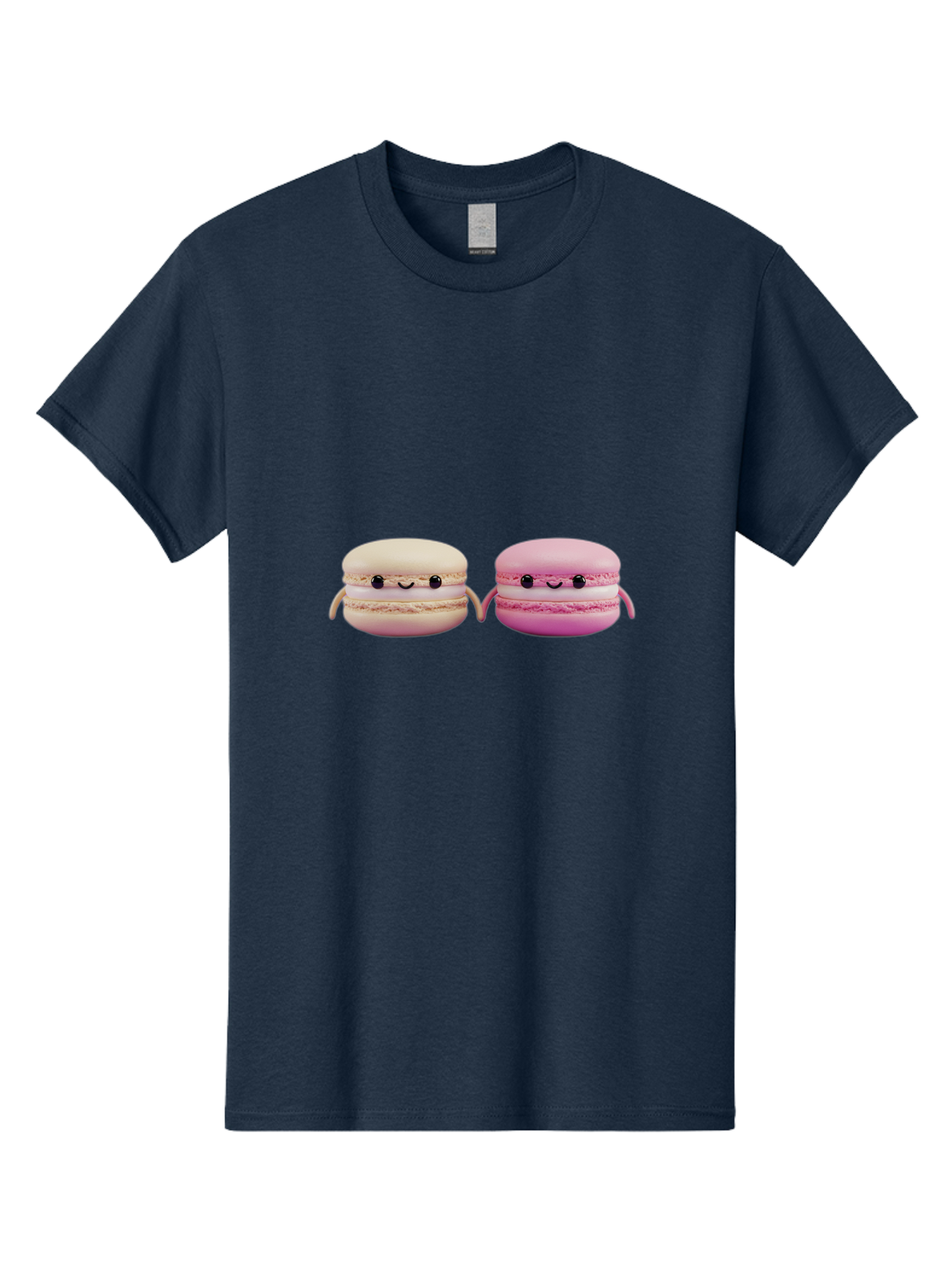 Macarons-5 Men'S Graphic Tee, 100% Cotton, Comfortable Casual Summer Wear, Machine Washable, Cute Macaron Characters, Pastel Colors, Soft Toys, Adorable Faces, Whimsical Design, Sweet Treats, Plush Friends, Kawaii Baa949