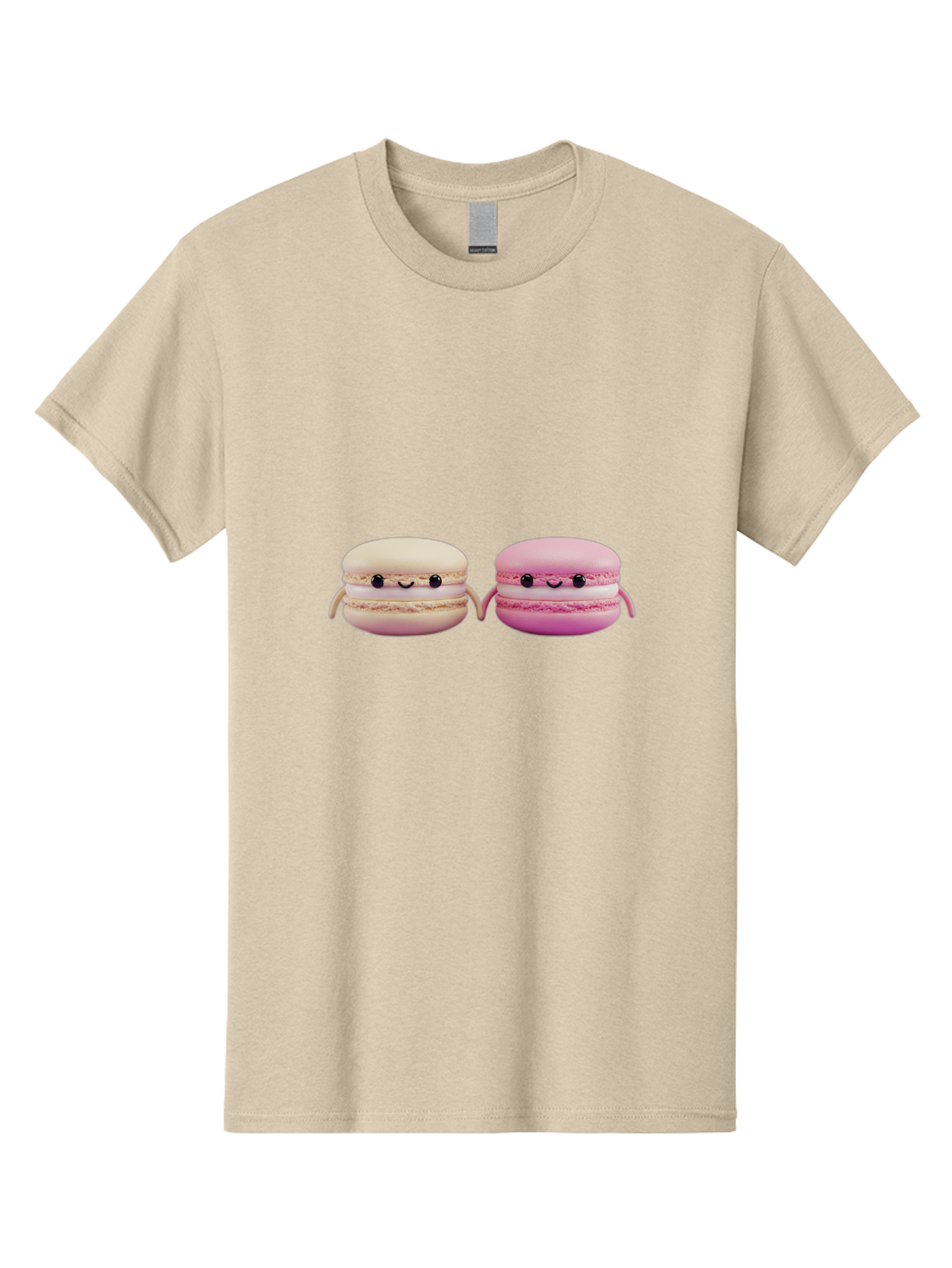 Macarons-5 Men'S Graphic Tee, 100% Cotton, Comfortable Casual Summer Wear, Machine Washable, Cute Macaron Characters, Pastel Colors, Soft Toys, Adorable Faces, Whimsical Design, Sweet Treats, Plush Friends, Kawaii Baa949