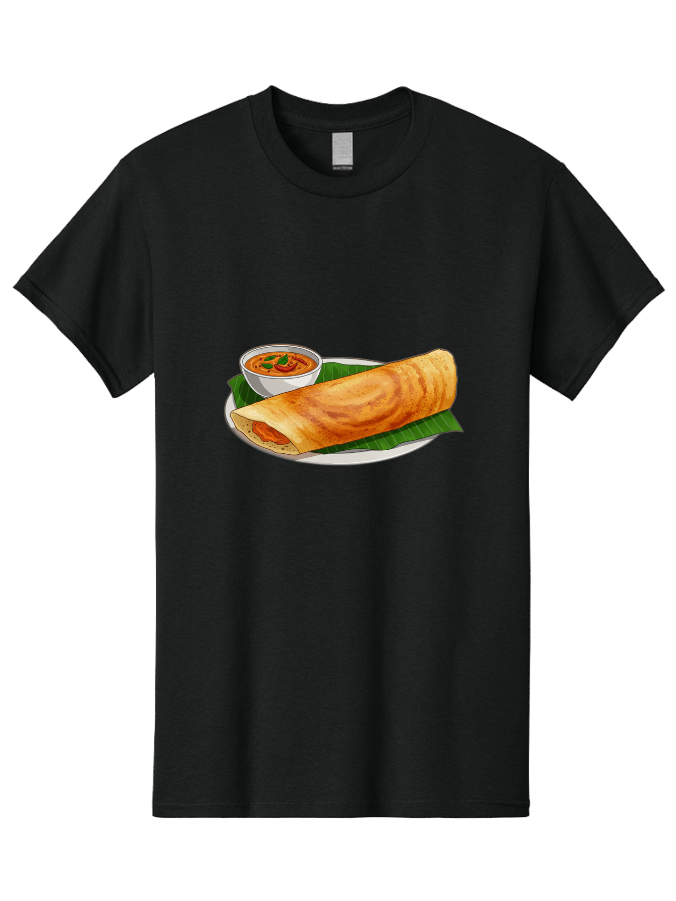 Masala-Dosa-11 Men'S Graphic Tee, 100% Cotton, Comfortable Casual Summer Wear, Machine Washable, South Indian Cuisine, Traditional Breakfast, Masala Dosa, Dosa With Chutney, Savory Crepe, Indian Street Food, Delicious Meal, Flavorful Spices, Baa972