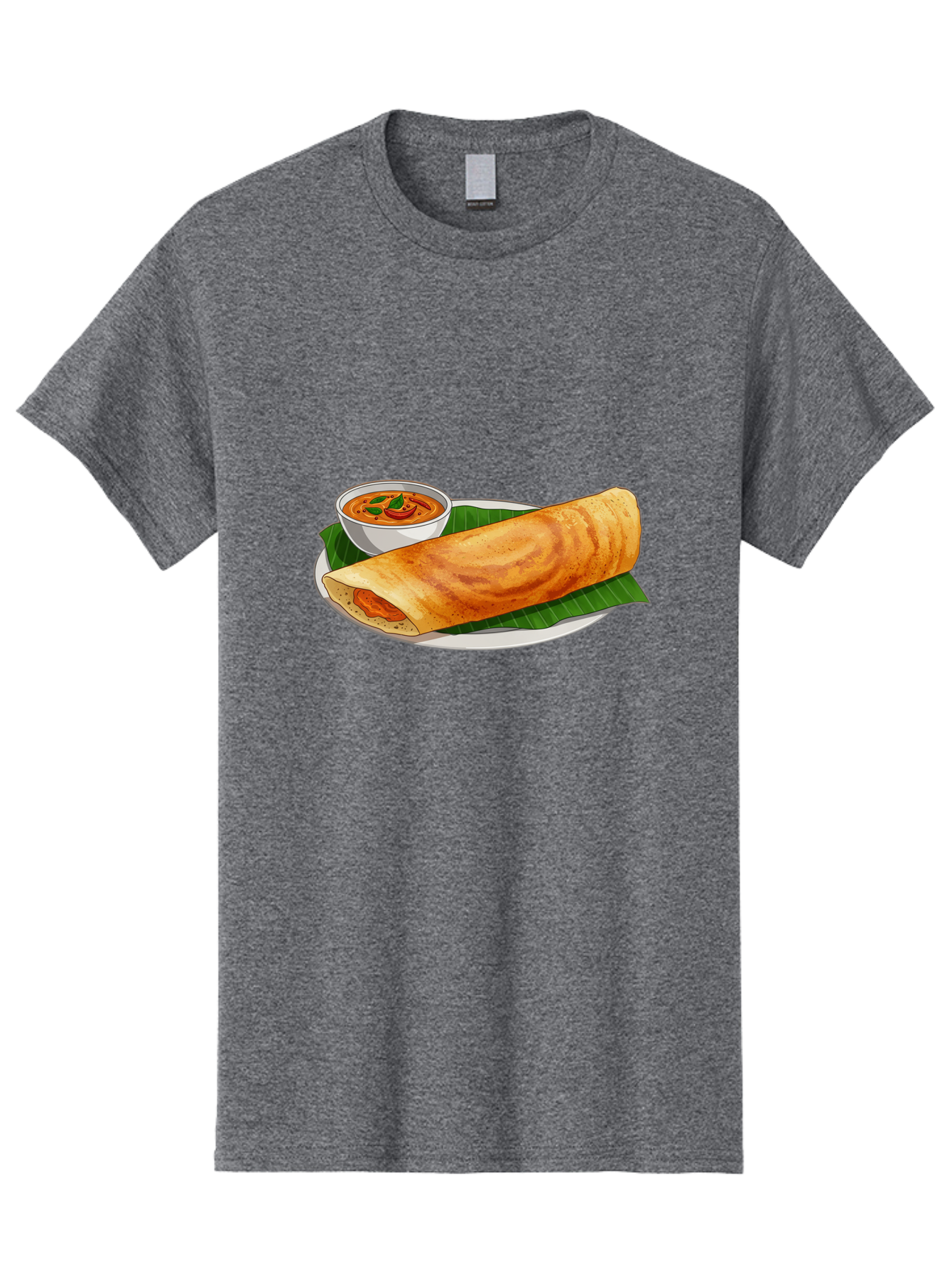 Masala-Dosa-11 Men'S Graphic Tee, 100% Cotton, Comfortable Casual Summer Wear, Machine Washable, South Indian Cuisine, Traditional Breakfast, Masala Dosa, Dosa With Chutney, Savory Crepe, Indian Street Food, Delicious Meal, Flavorful Spices, Baa972