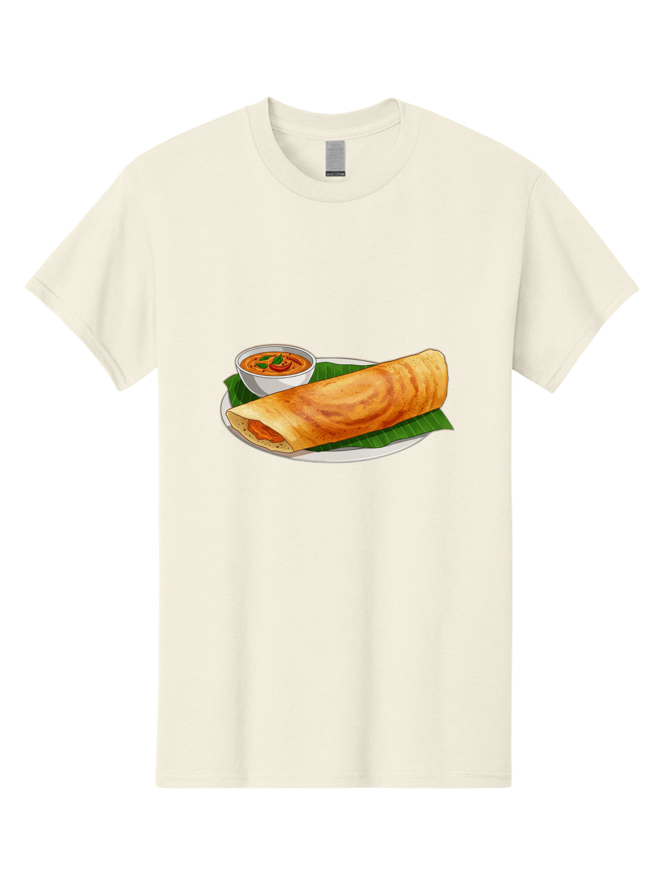 Masala-Dosa-11 Men'S Graphic Tee, 100% Cotton, Comfortable Casual Summer Wear, Machine Washable, South Indian Cuisine, Traditional Breakfast, Masala Dosa, Dosa With Chutney, Savory Crepe, Indian Street Food, Delicious Meal, Flavorful Spices, Baa972
