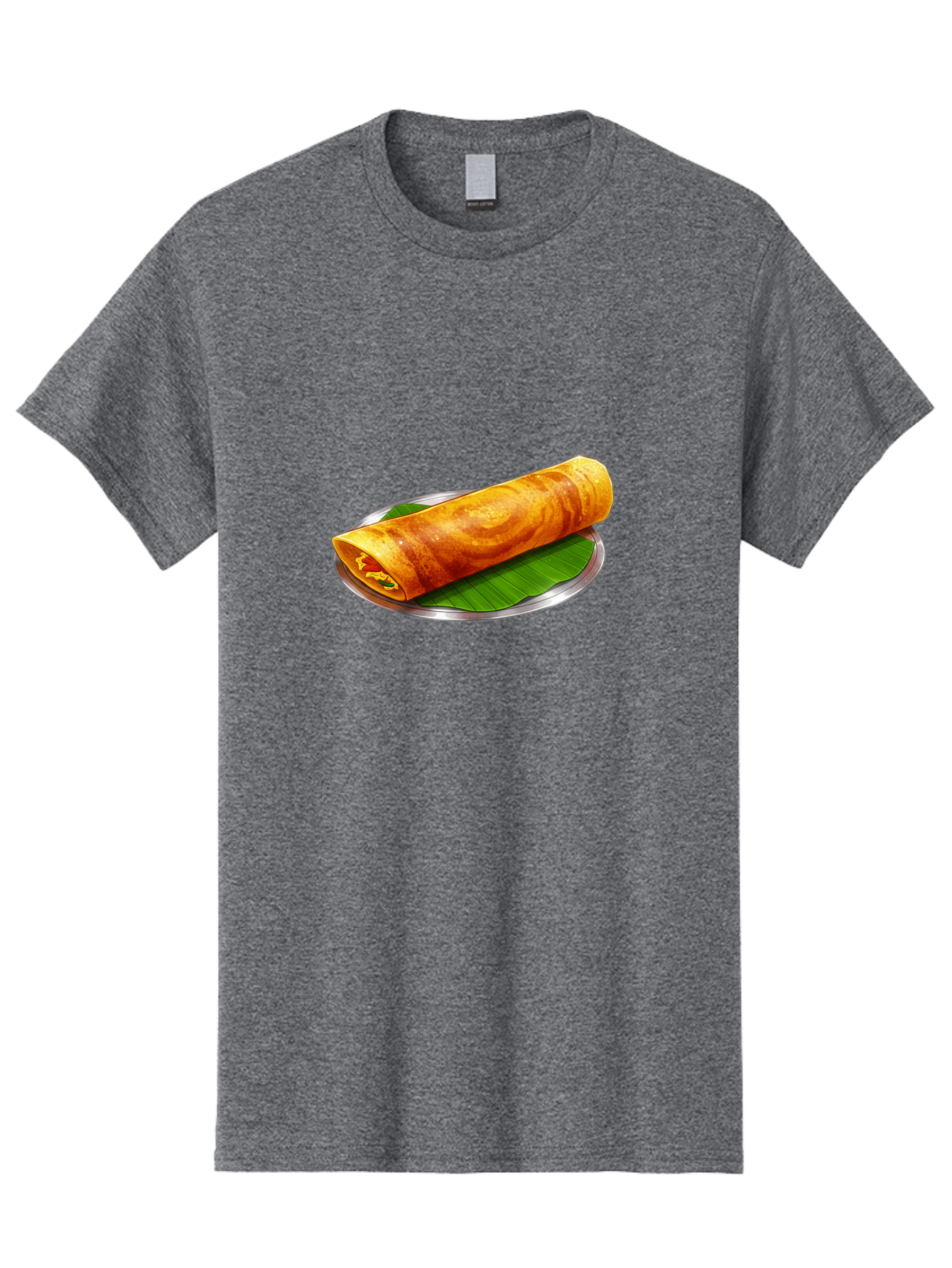 Masala-Dosa-15 Men'S Graphic Tee, 100% Cotton, Comfortable Casual Summer Wear, Machine Washable, Indian Cuisine, South Indian Food, Crispy Dosa, Masala Filling, Traditional Breakfast, Street Food, Savory Crepe, Dosa Recipe, Indian Flatbread Baa976
