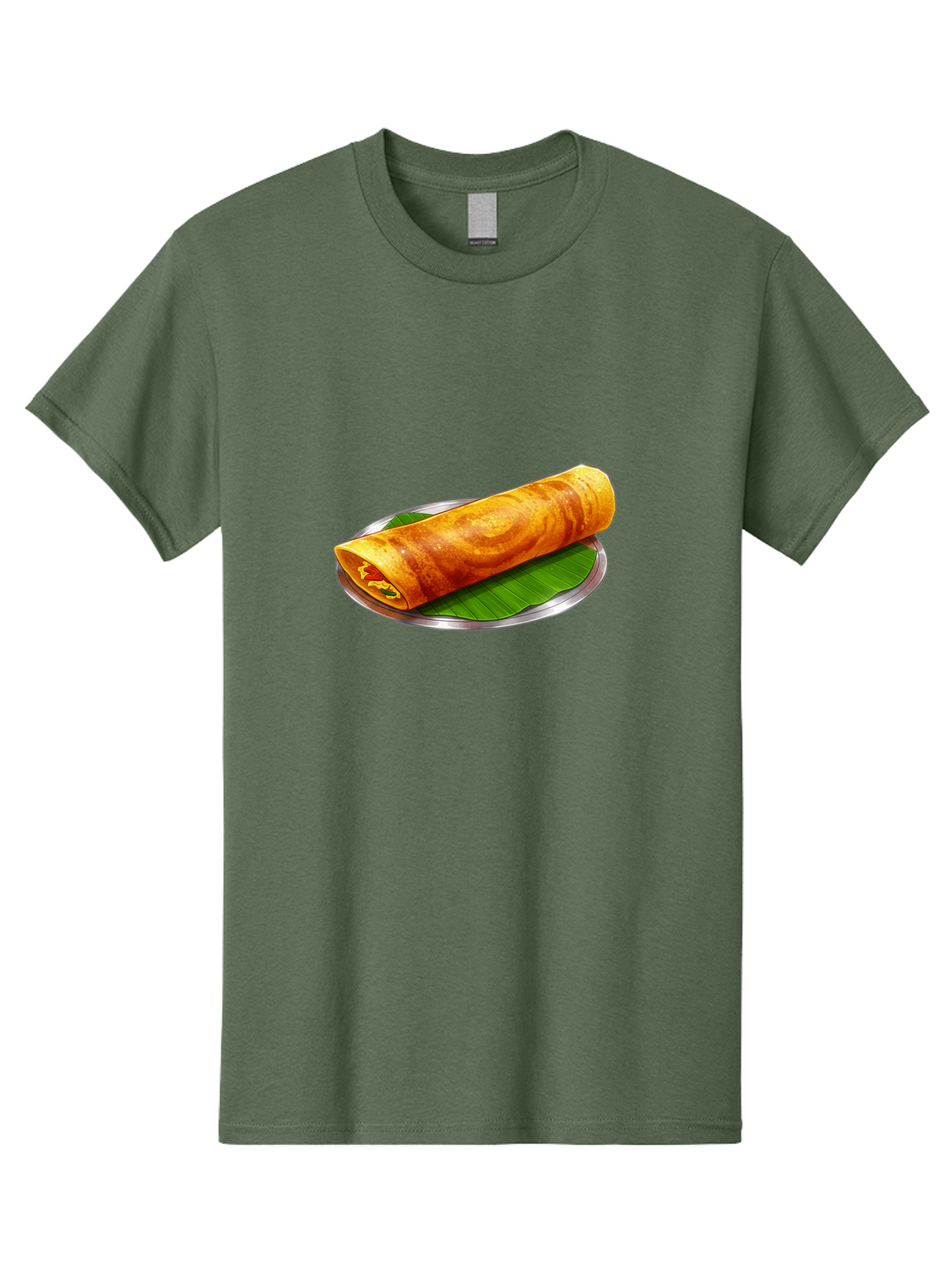 Masala-Dosa-15 Men'S Graphic Tee, 100% Cotton, Comfortable Casual Summer Wear, Machine Washable, Indian Cuisine, South Indian Food, Crispy Dosa, Masala Filling, Traditional Breakfast, Street Food, Savory Crepe, Dosa Recipe, Indian Flatbread Baa976