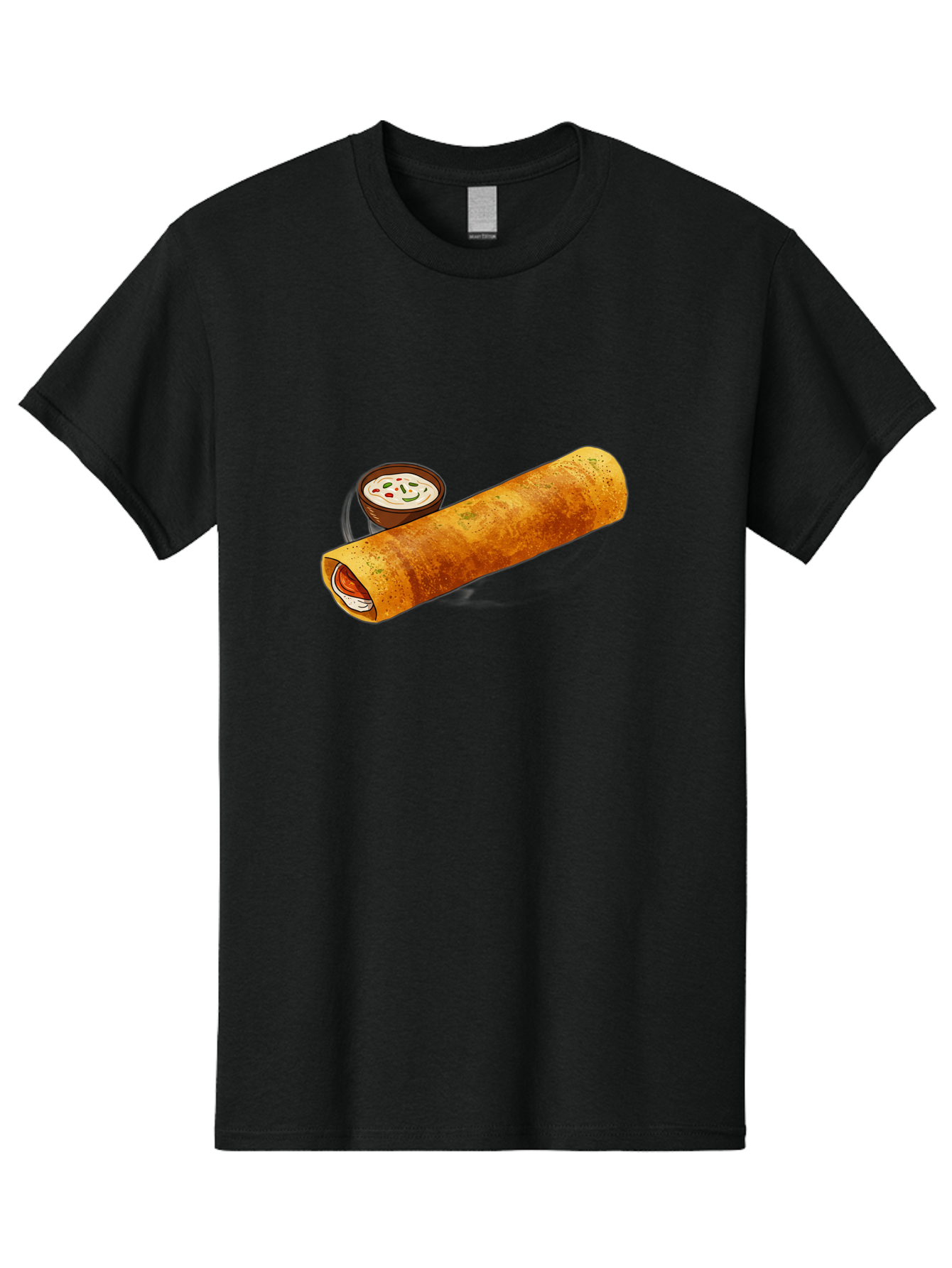 Masala-Dosa-17 Men'S Graphic Tee, 100% Cotton, Comfortable Casual Summer Wear, Machine Washable, South Indian Cuisine, Masala Dosa, Crepe Filled With Spiced Potatoes, Chutney, Traditional Breakfast, Indian Food, Dosa Recipe, Spicy Filling, Baa978