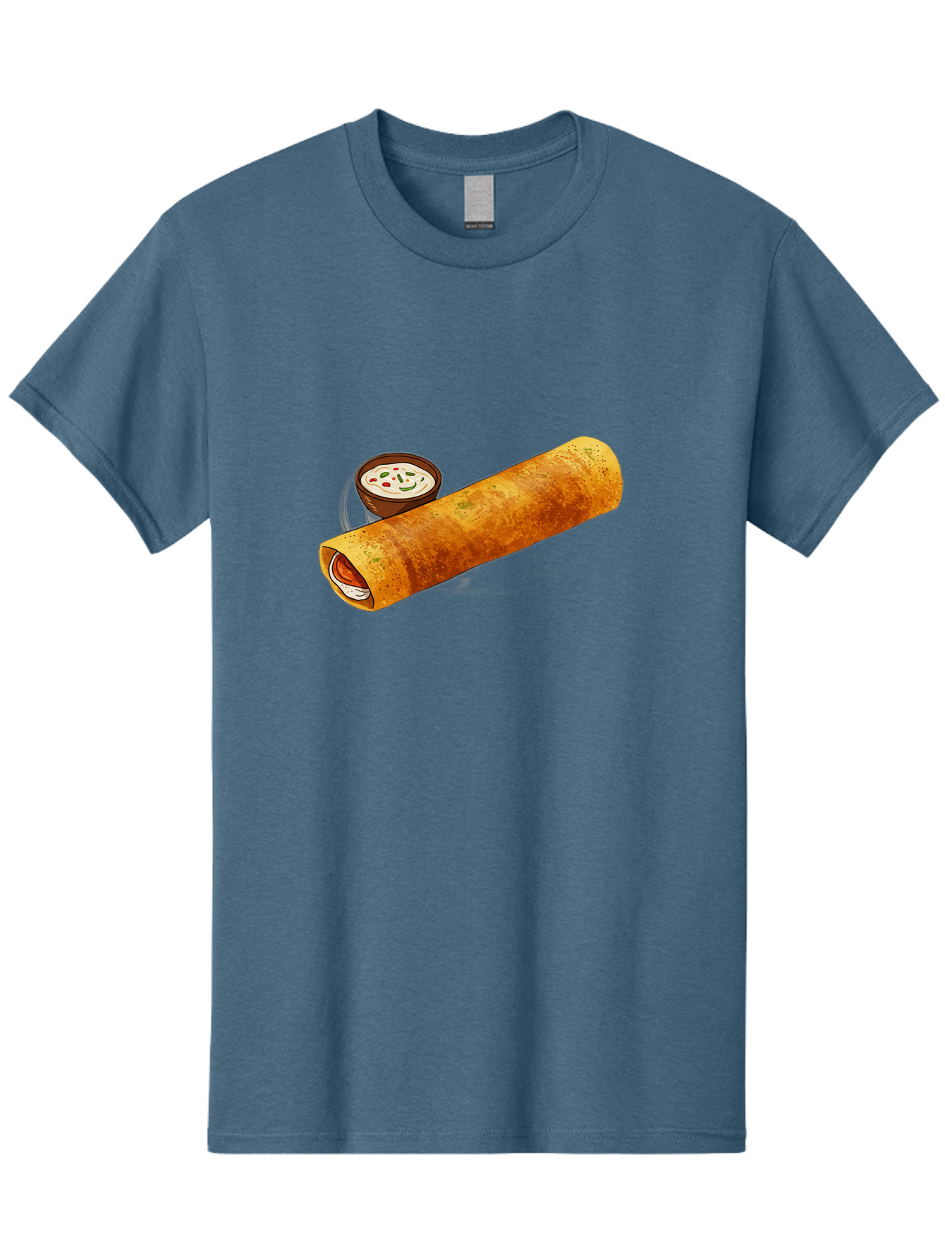 Masala-Dosa-17 Men'S Graphic Tee, 100% Cotton, Comfortable Casual Summer Wear, Machine Washable, South Indian Cuisine, Masala Dosa, Crepe Filled With Spiced Potatoes, Chutney, Traditional Breakfast, Indian Food, Dosa Recipe, Spicy Filling, Baa978
