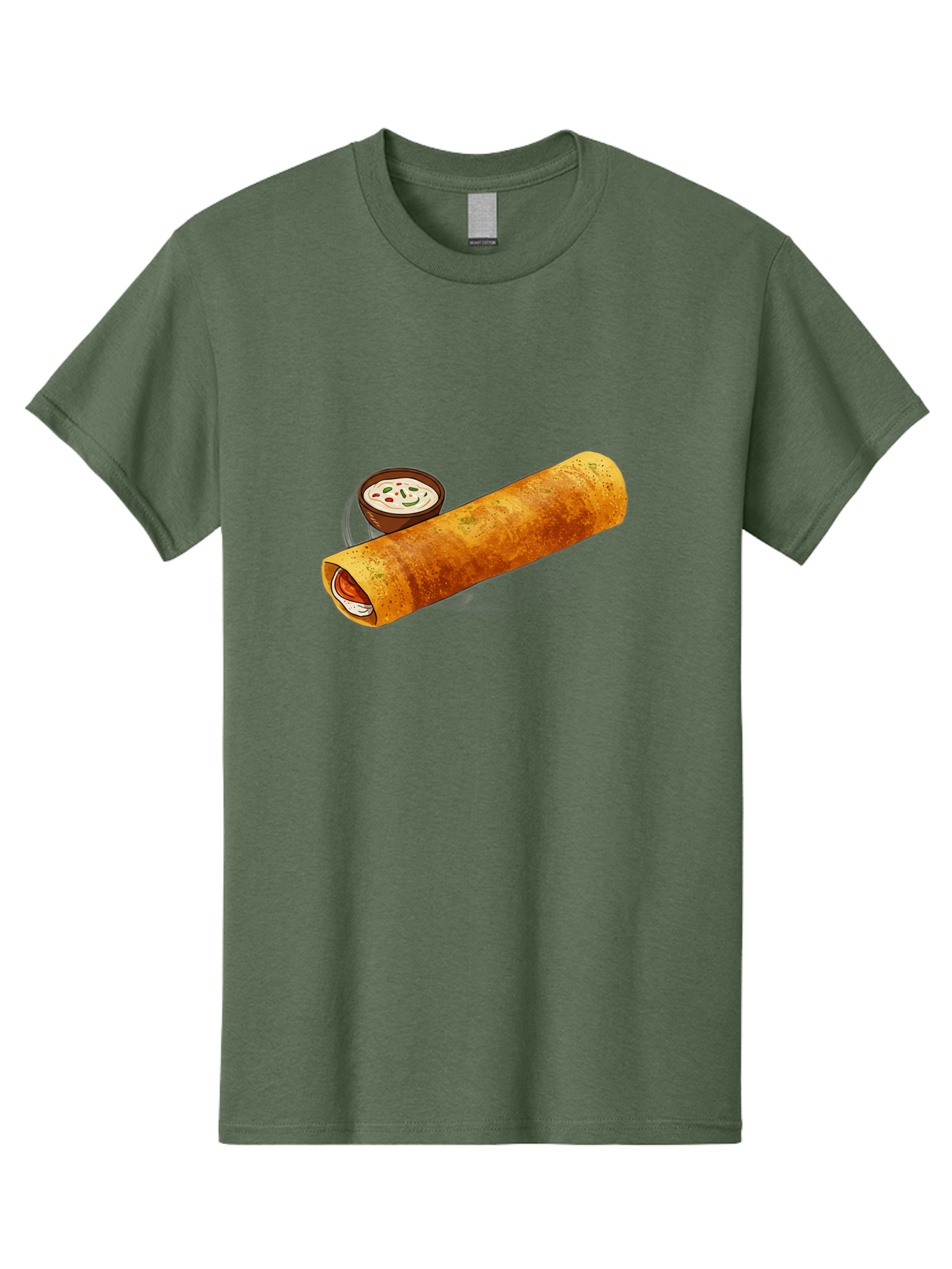 Masala-Dosa-17 Men'S Graphic Tee, 100% Cotton, Comfortable Casual Summer Wear, Machine Washable, South Indian Cuisine, Masala Dosa, Crepe Filled With Spiced Potatoes, Chutney, Traditional Breakfast, Indian Food, Dosa Recipe, Spicy Filling, Baa978