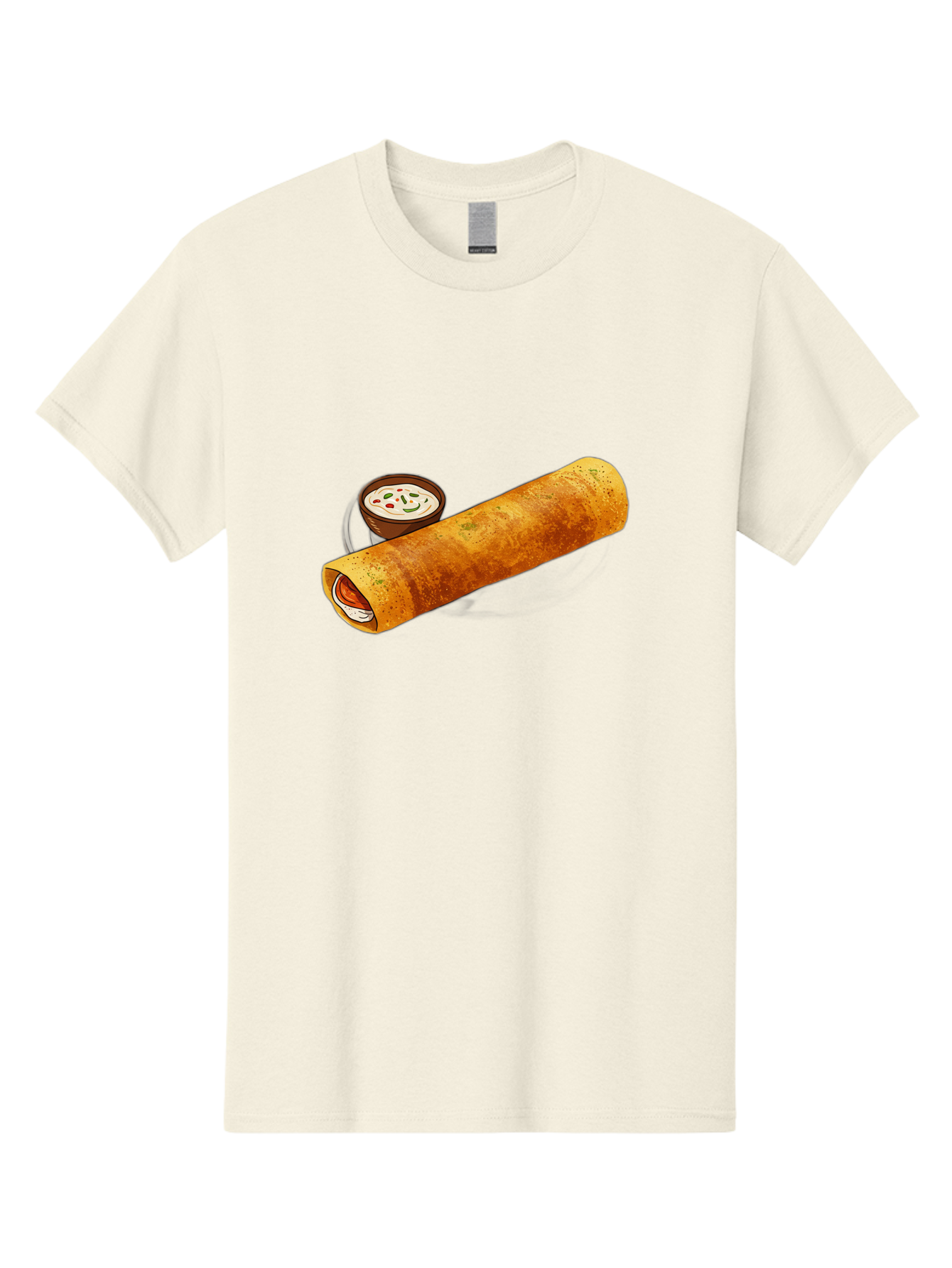 Masala-Dosa-17 Men'S Graphic Tee, 100% Cotton, Comfortable Casual Summer Wear, Machine Washable, South Indian Cuisine, Masala Dosa, Crepe Filled With Spiced Potatoes, Chutney, Traditional Breakfast, Indian Food, Dosa Recipe, Spicy Filling, Baa978