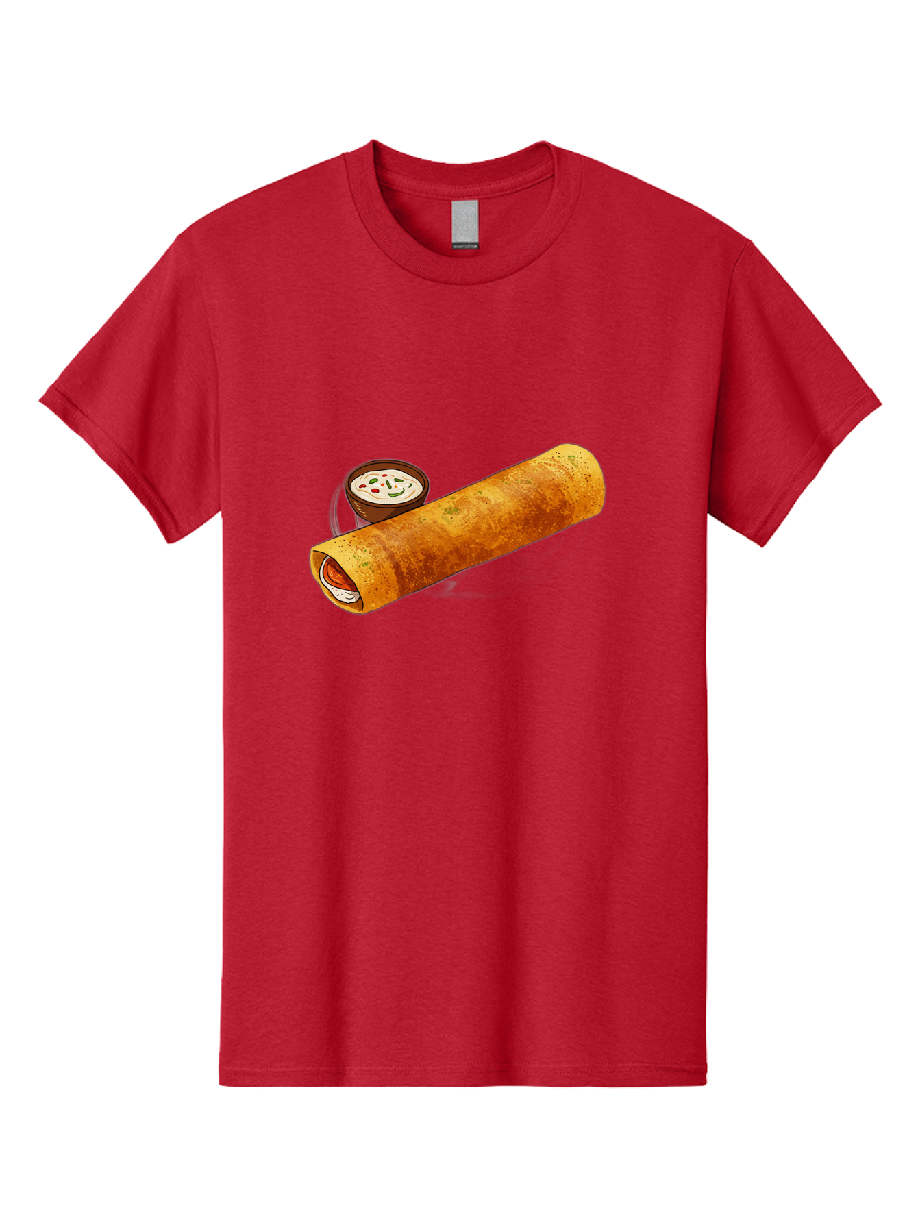 Masala-Dosa-17 Men'S Graphic Tee, 100% Cotton, Comfortable Casual Summer Wear, Machine Washable, South Indian Cuisine, Masala Dosa, Crepe Filled With Spiced Potatoes, Chutney, Traditional Breakfast, Indian Food, Dosa Recipe, Spicy Filling, Baa978