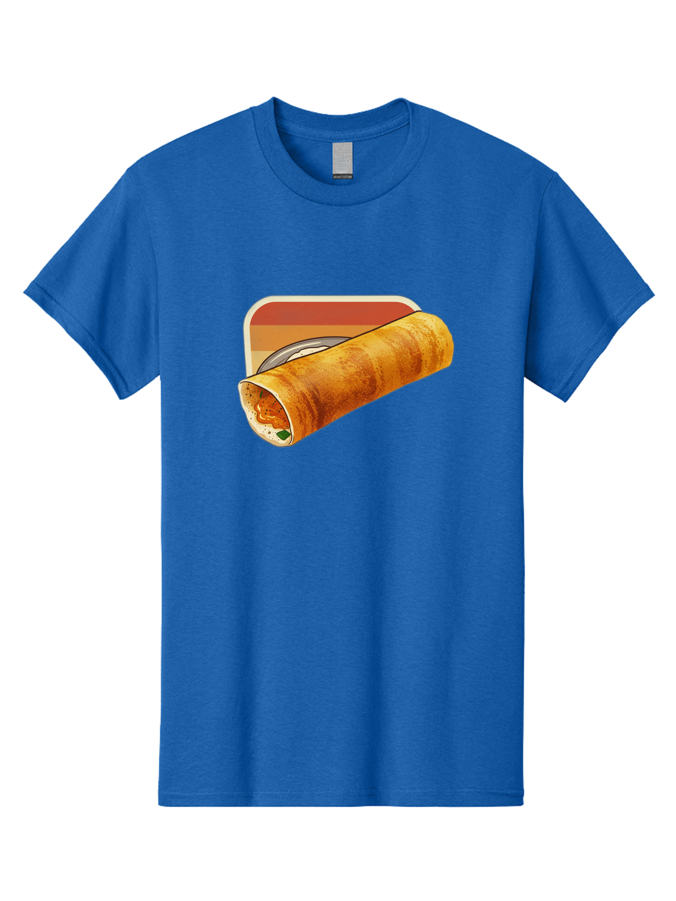 Masala-Dosa-18 Men'S Graphic Tee, 100% Cotton, Comfortable Casual Summer Wear, Machine Washable, South Indian Cuisine, Dosa Recipe, Indian Street Food, Rolled Dosa, Savory Crepe, Spicy Filling, Traditional Breakfast Baa979