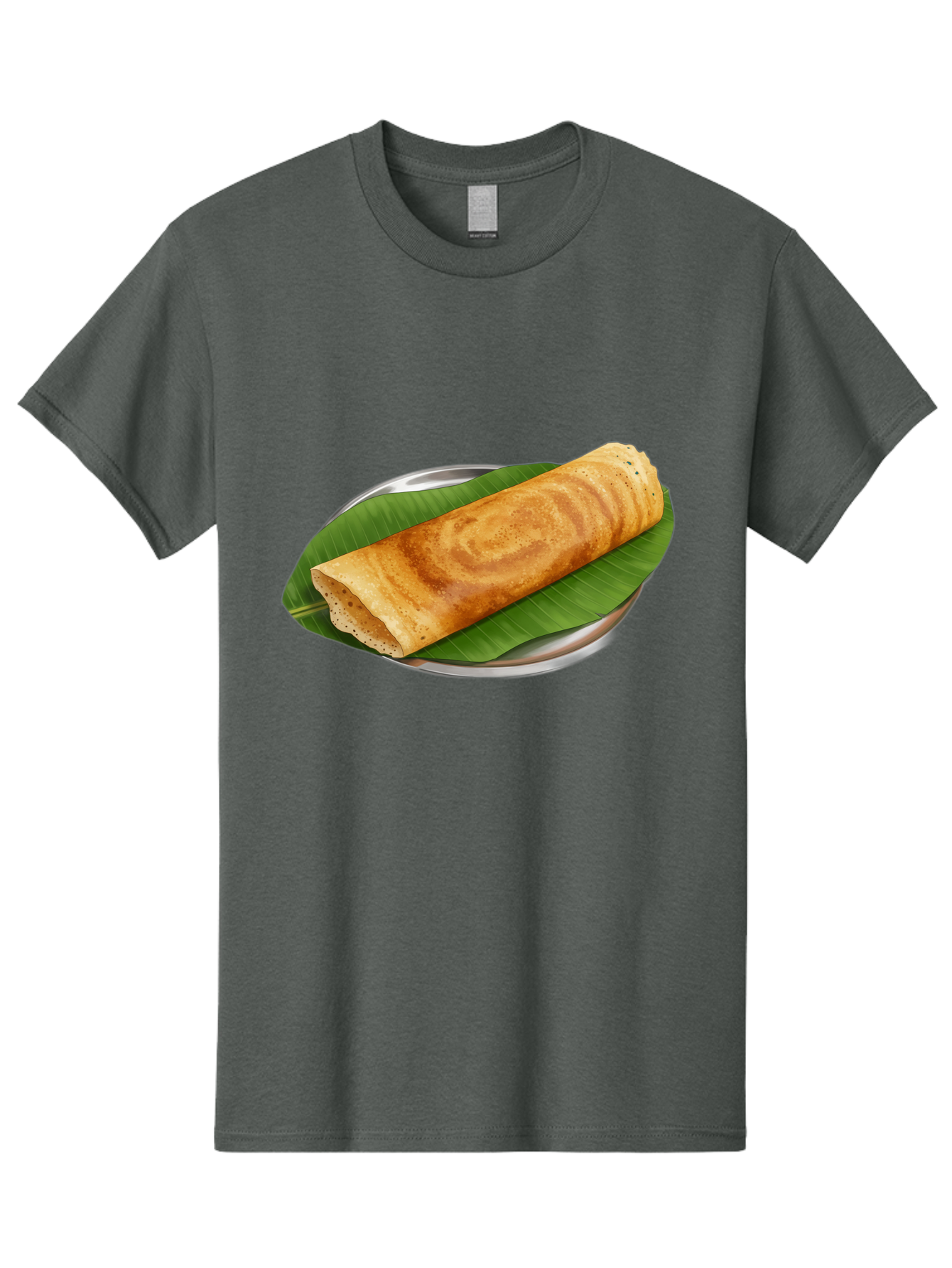 Masala-Dosa-2 Men'S Graphic Tee, 100% Cotton, Comfortable Casual Summer Wear, Machine Washable, South Indian Cuisine, Traditional Food, Dosa Recipe, Banana Leaf, Indian Breakfast, Fermented Rice, Crispy Crepe, Vegetarian Dish, Authentic Flavor Baa980