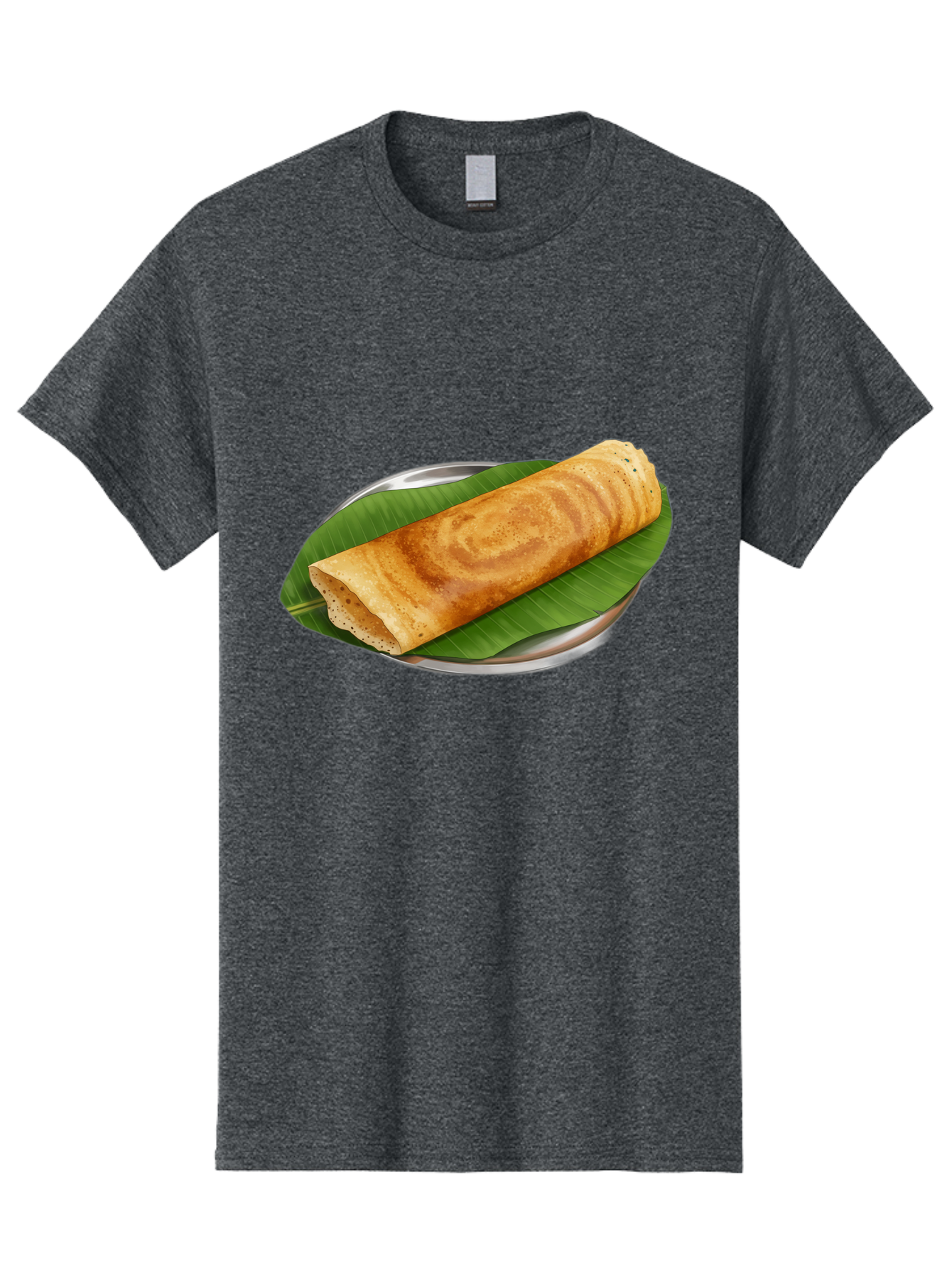 Masala-Dosa-2 Men'S Graphic Tee, 100% Cotton, Comfortable Casual Summer Wear, Machine Washable, South Indian Cuisine, Traditional Food, Dosa Recipe, Banana Leaf, Indian Breakfast, Fermented Rice, Crispy Crepe, Vegetarian Dish, Authentic Flavor Baa980