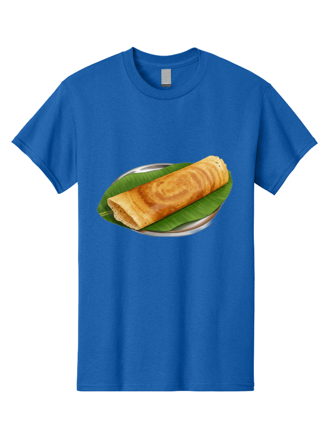 Masala-Dosa-2 Men'S Graphic Tee, 100% Cotton, Comfortable Casual Summer Wear, Machine Washable, South Indian Cuisine, Traditional Food, Dosa Recipe, Banana Leaf, Indian Breakfast, Fermented Rice, Crispy Crepe, Vegetarian Dish, Authentic Flavor Baa980