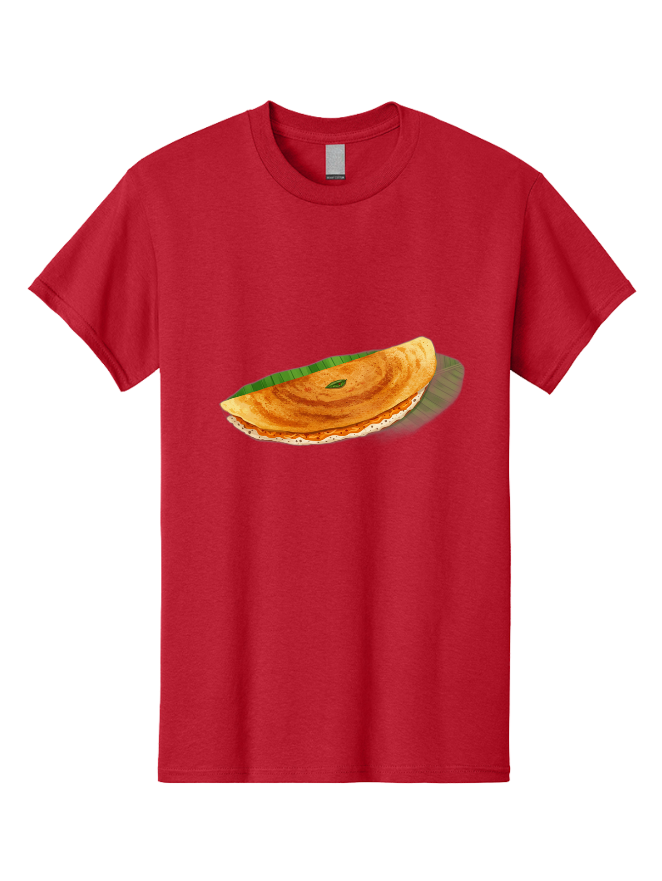 Masala-Dosa-3 Men'S Graphic Tee, 100% Cotton, Comfortable Casual Summer Wear, Machine Washable, South Indian Cuisine, Traditional Breakfast, Masala Dosa, Crispy Crepe, Savory Filling, Spicy Potato, Fermented Rice, Lentil Batter, Baa981