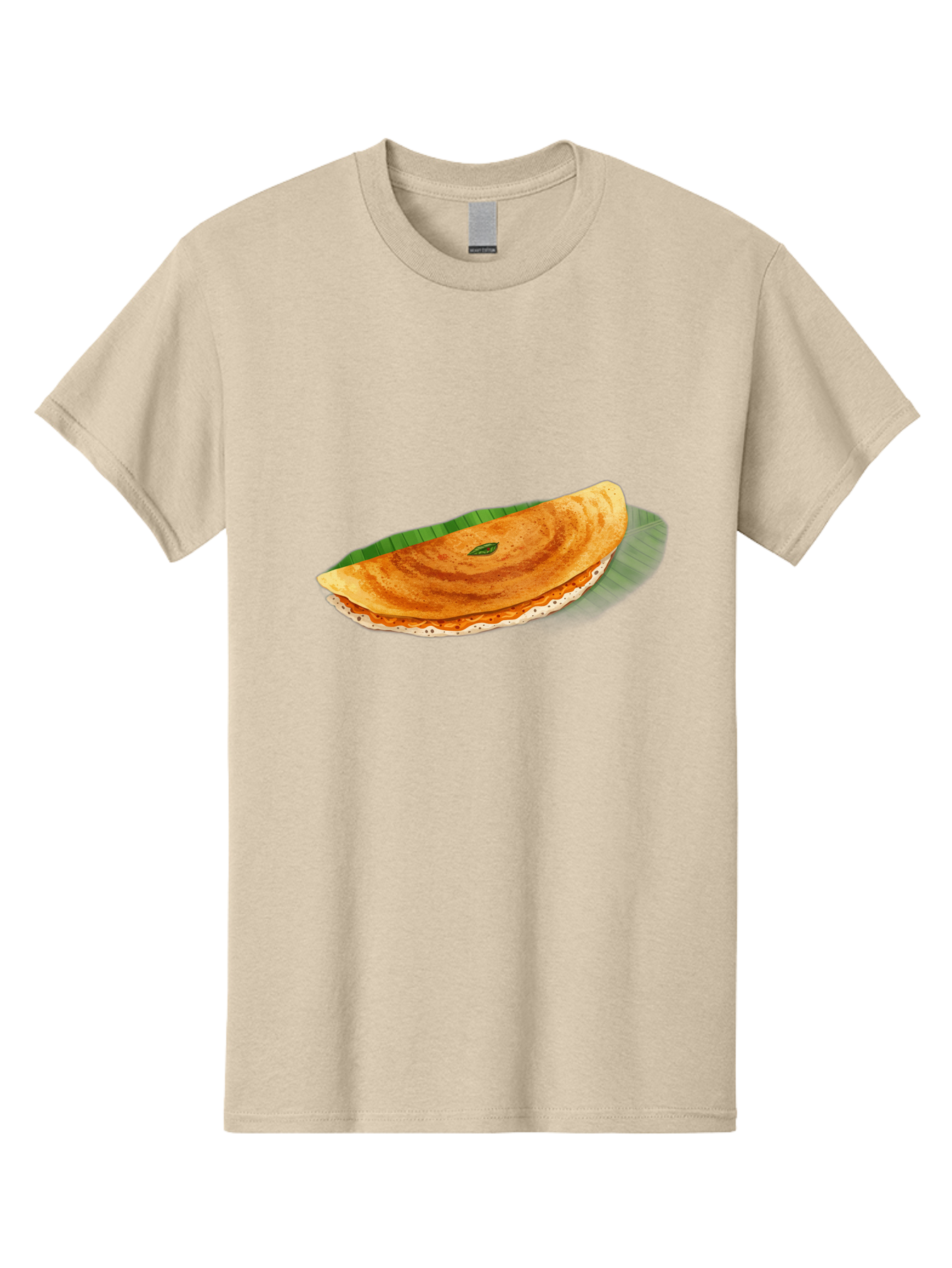 Masala-Dosa-3 Men'S Graphic Tee, 100% Cotton, Comfortable Casual Summer Wear, Machine Washable, South Indian Cuisine, Traditional Breakfast, Masala Dosa, Crispy Crepe, Savory Filling, Spicy Potato, Fermented Rice, Lentil Batter, Baa981