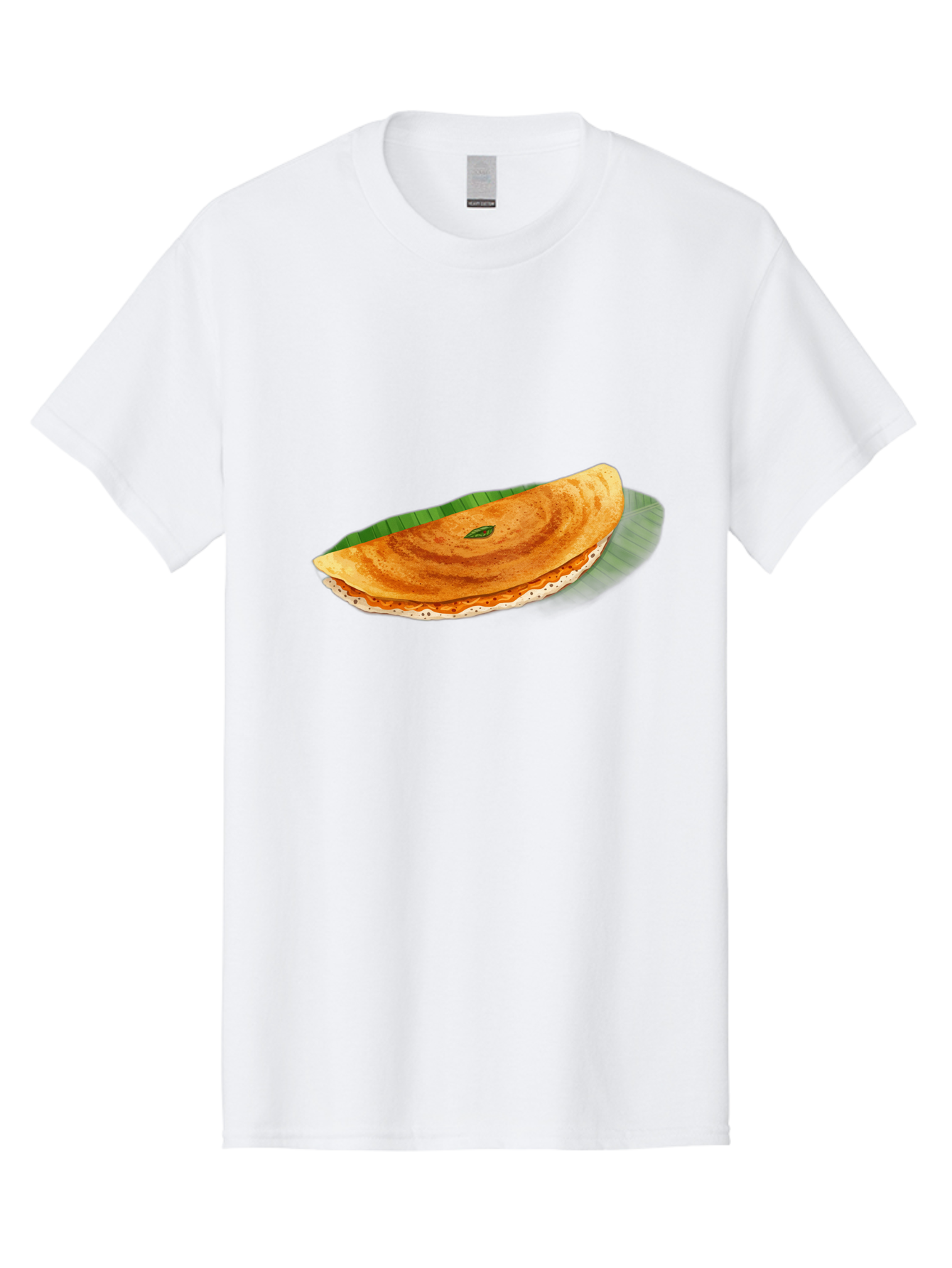 Masala-Dosa-3 Men'S Graphic Tee, 100% Cotton, Comfortable Casual Summer Wear, Machine Washable, South Indian Cuisine, Traditional Breakfast, Masala Dosa, Crispy Crepe, Savory Filling, Spicy Potato, Fermented Rice, Lentil Batter, Baa981
