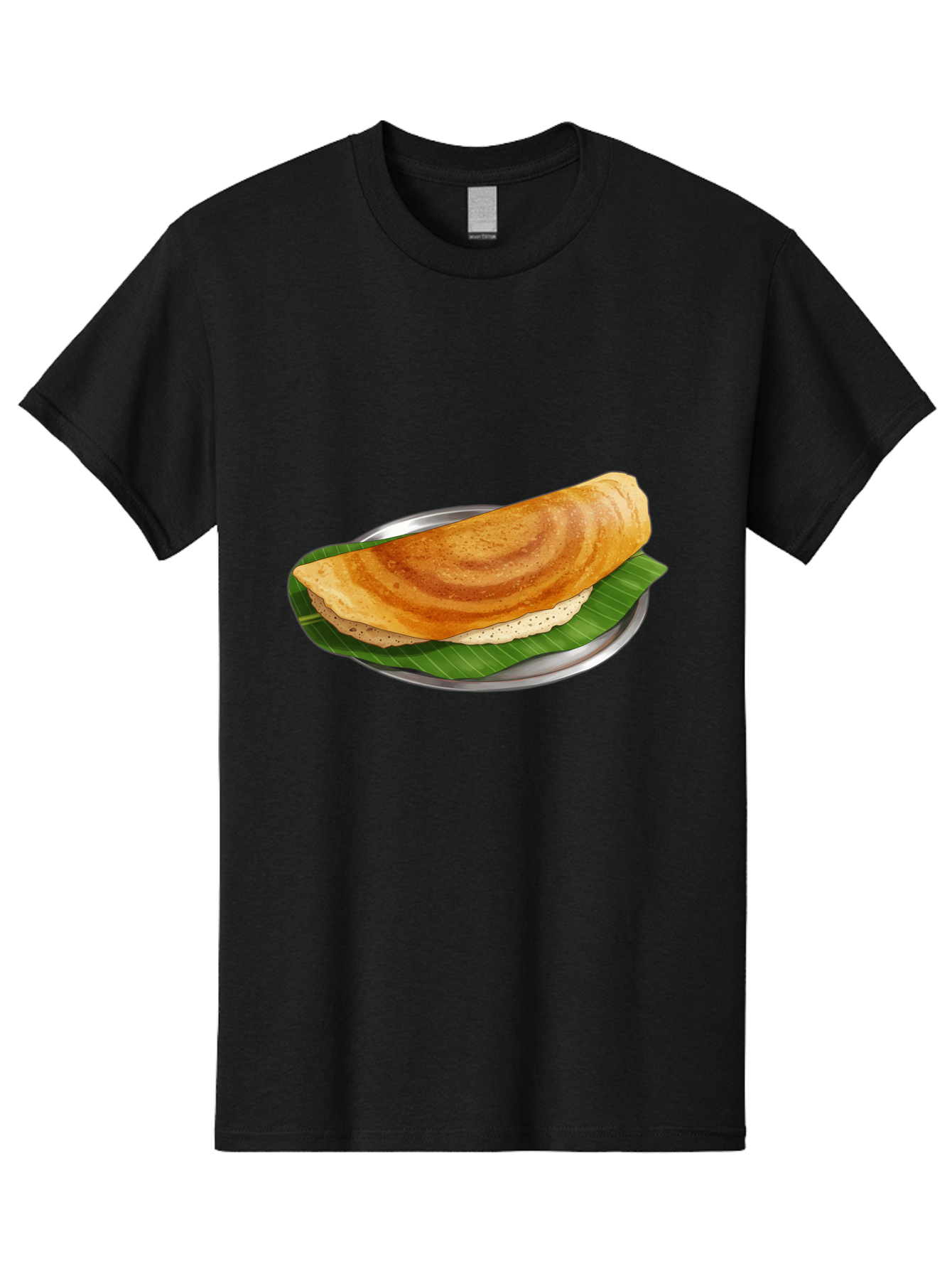 Masala-Dosa-4 Men'S Graphic Tee, 100% Cotton, Comfortable Casual Summer Wear, Machine Washable, Indian Cuisine, South Indian Food, Fermented Crepe, Dosa Recipe, Traditional Breakfast, Crispy Dosa, Savory Dish, South Asian Delicacy, Baa982